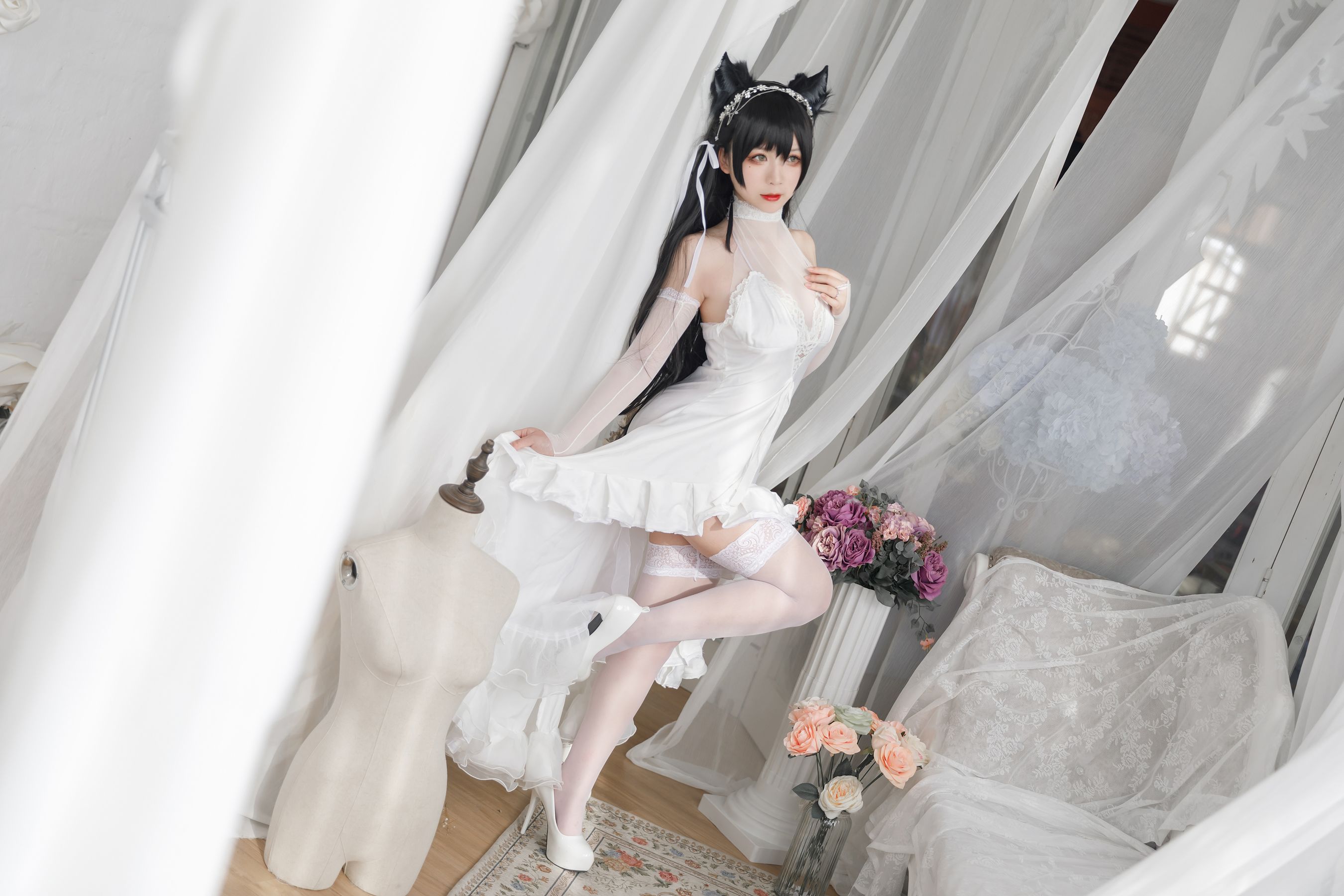 图片[2]-[COS福利] 动漫博主樱落酱w – 爱宕花嫁-蕾丝百合网-美图分享,Cosplay美图,私房写真,套图下载