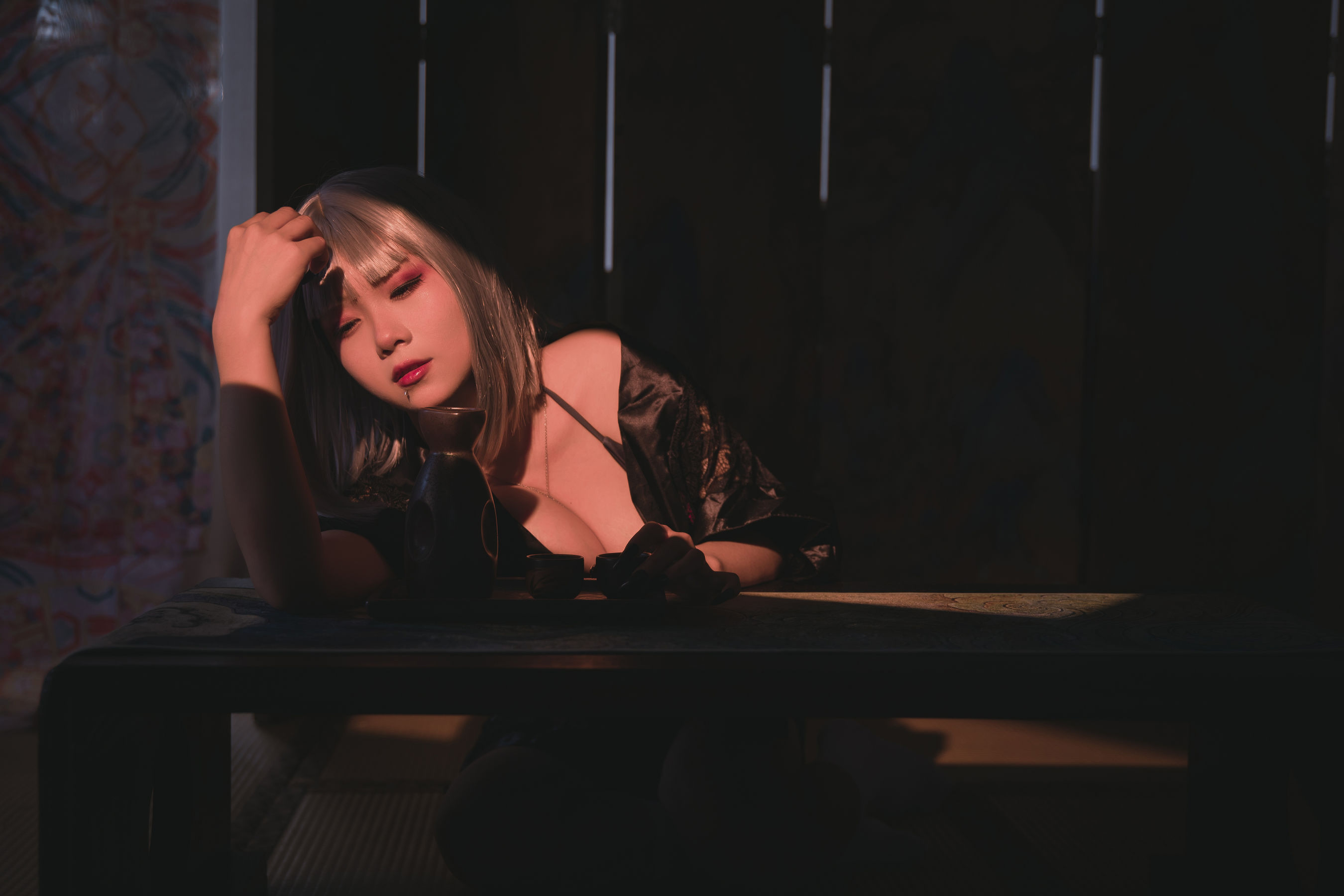 [福利COS] 末夜787 – 五月舰长 和服-蕾丝百合网-美图分享,Cosplay美图,私房写真,套图下载