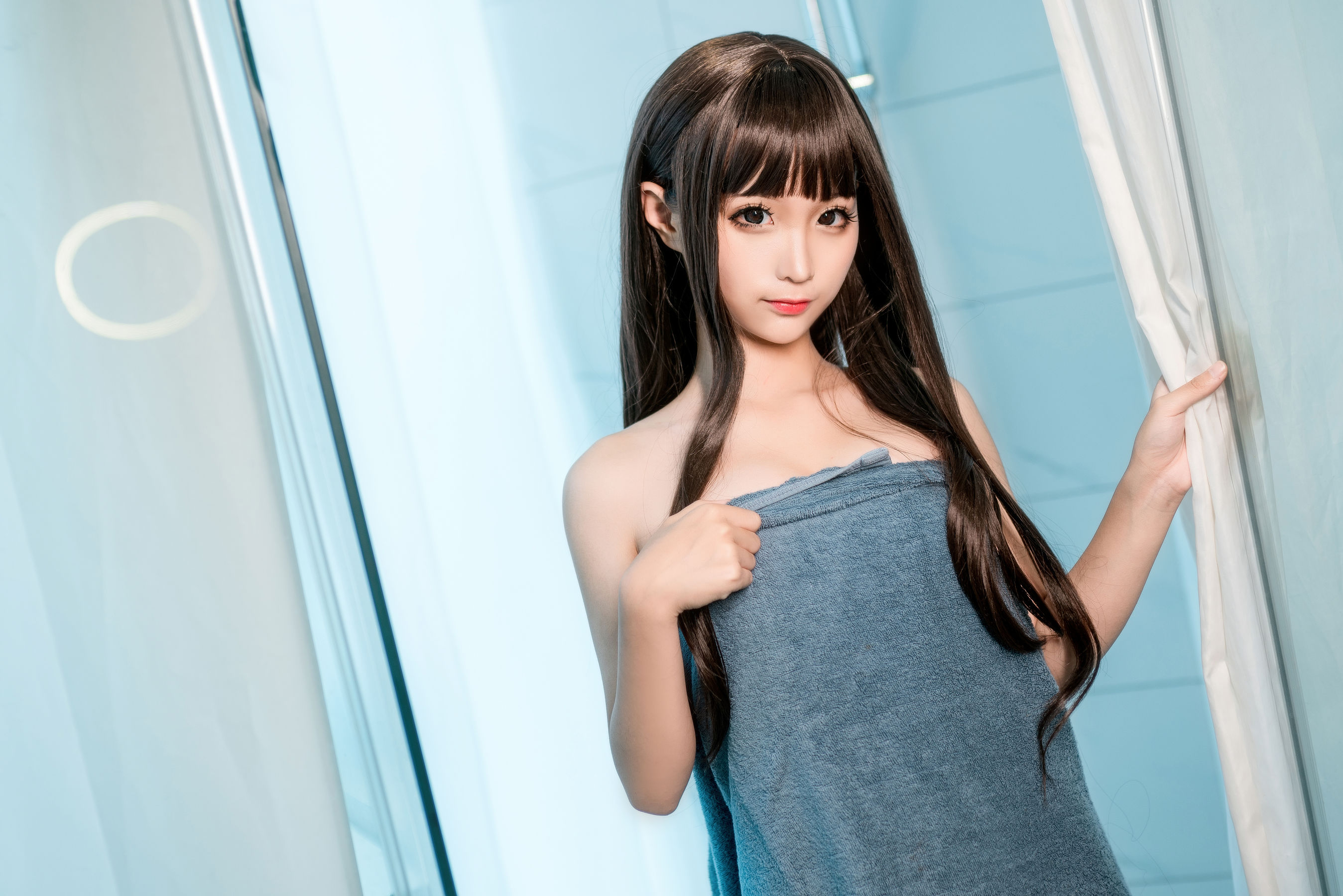 图片[2]-[福利COS] 动漫博主蠢沫沫 – 灰浴巾-蕾丝百合网-美图分享,Cosplay美图,私房写真,套图下载