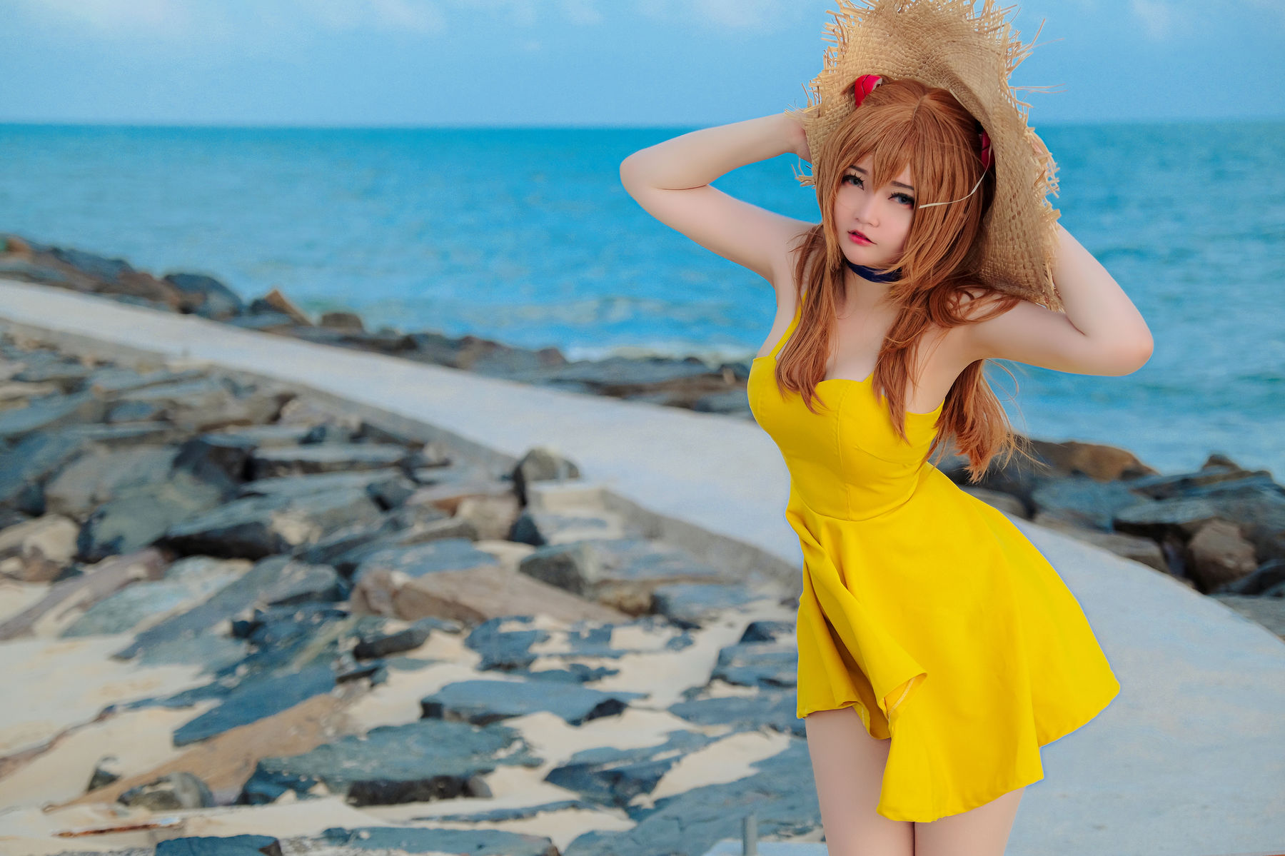 图片[4]-Coser小姐姐Potato Godzilla – Asuka Yellow Dress-蕾丝百合网-美图分享,Cosplay美图,私房写真,套图下载