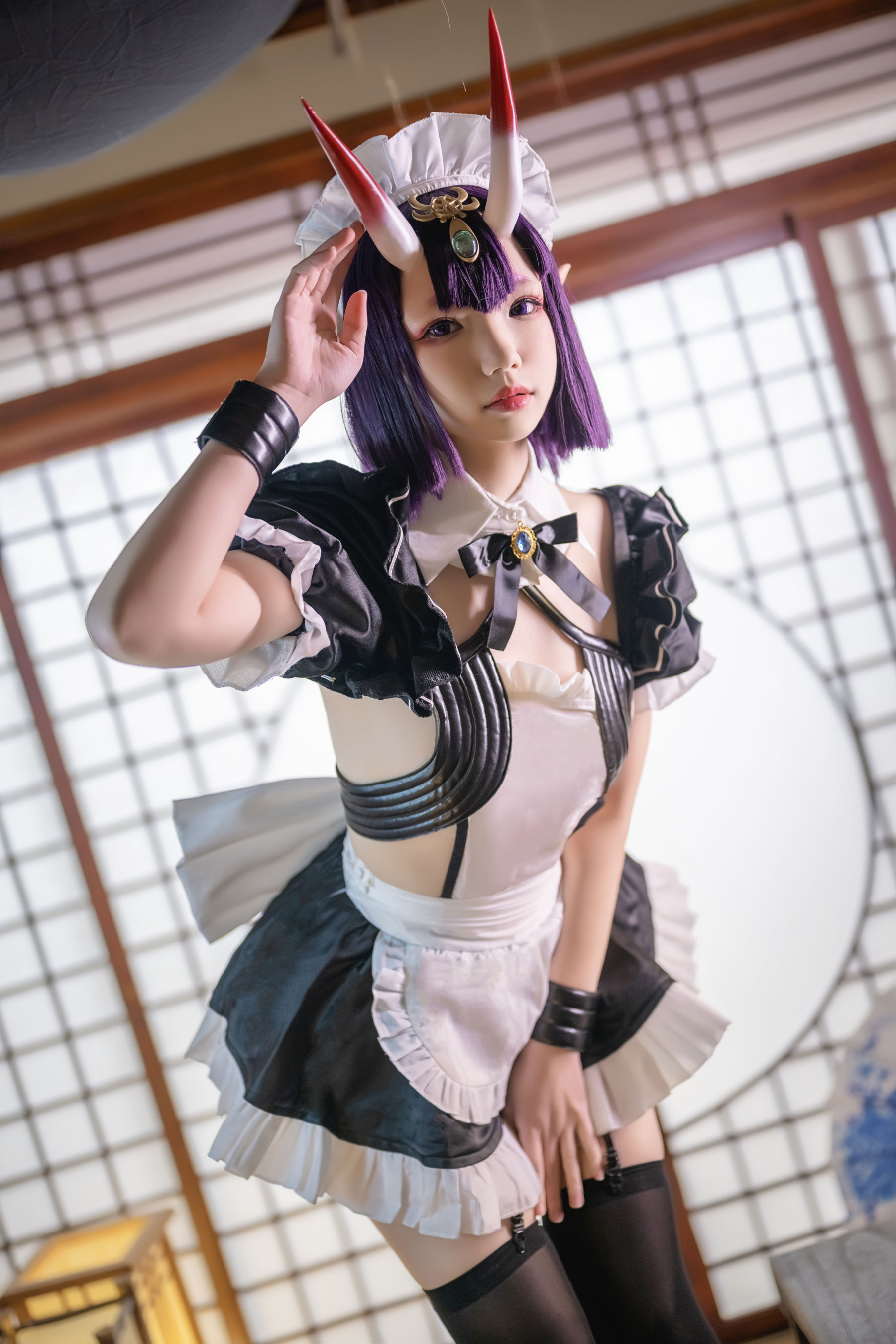 图片[3]-[福利COS] 动漫博主雪晴Astra – 酒吞童子 女仆-蕾丝百合网-美图分享,Cosplay美图,私房写真,套图下载