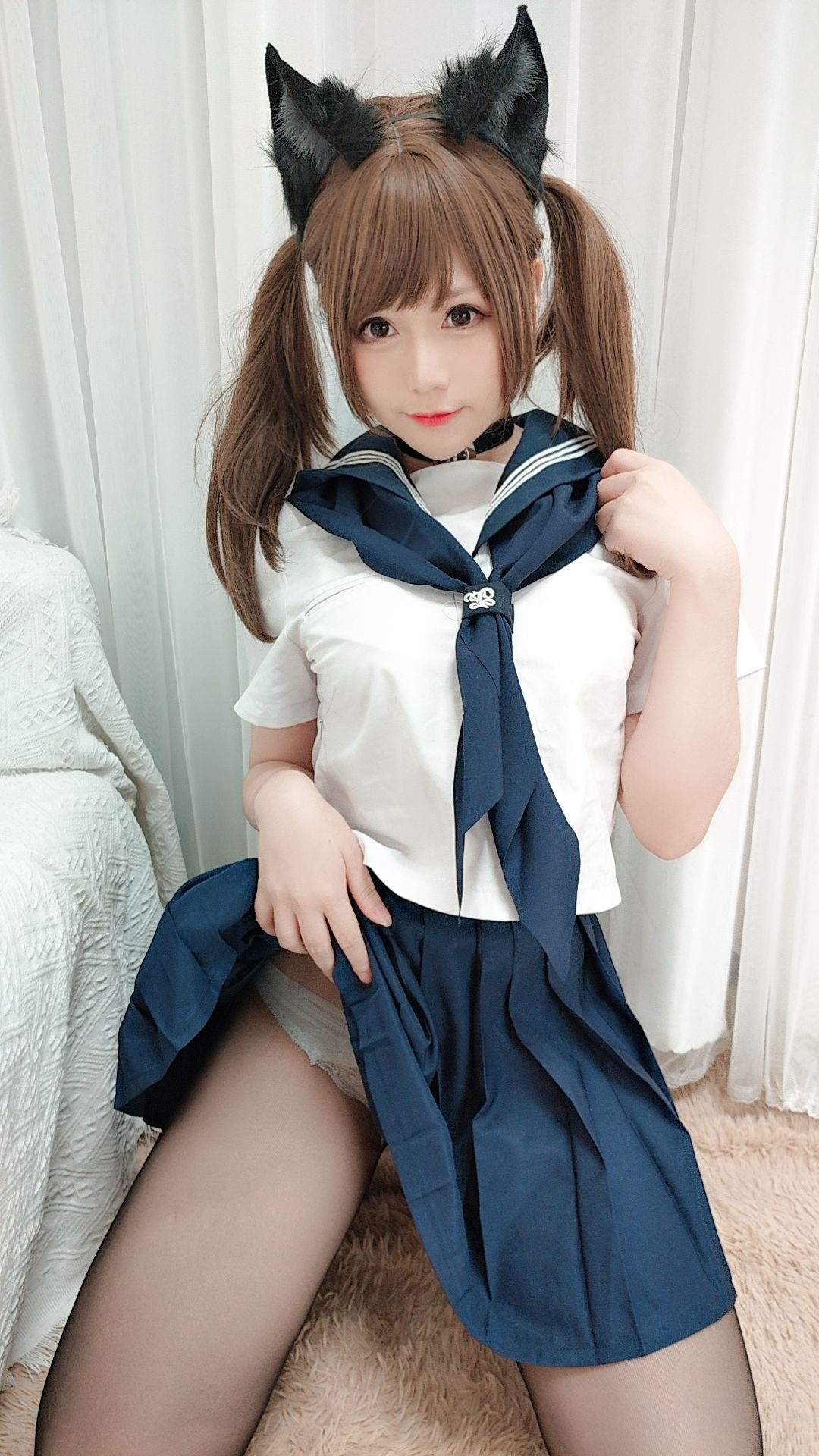 图片[2]-[Cosplay写真] 萌妹子Nyako喵子 – 水手服-蕾丝百合网-美图分享,Cosplay美图,私房写真,套图下载