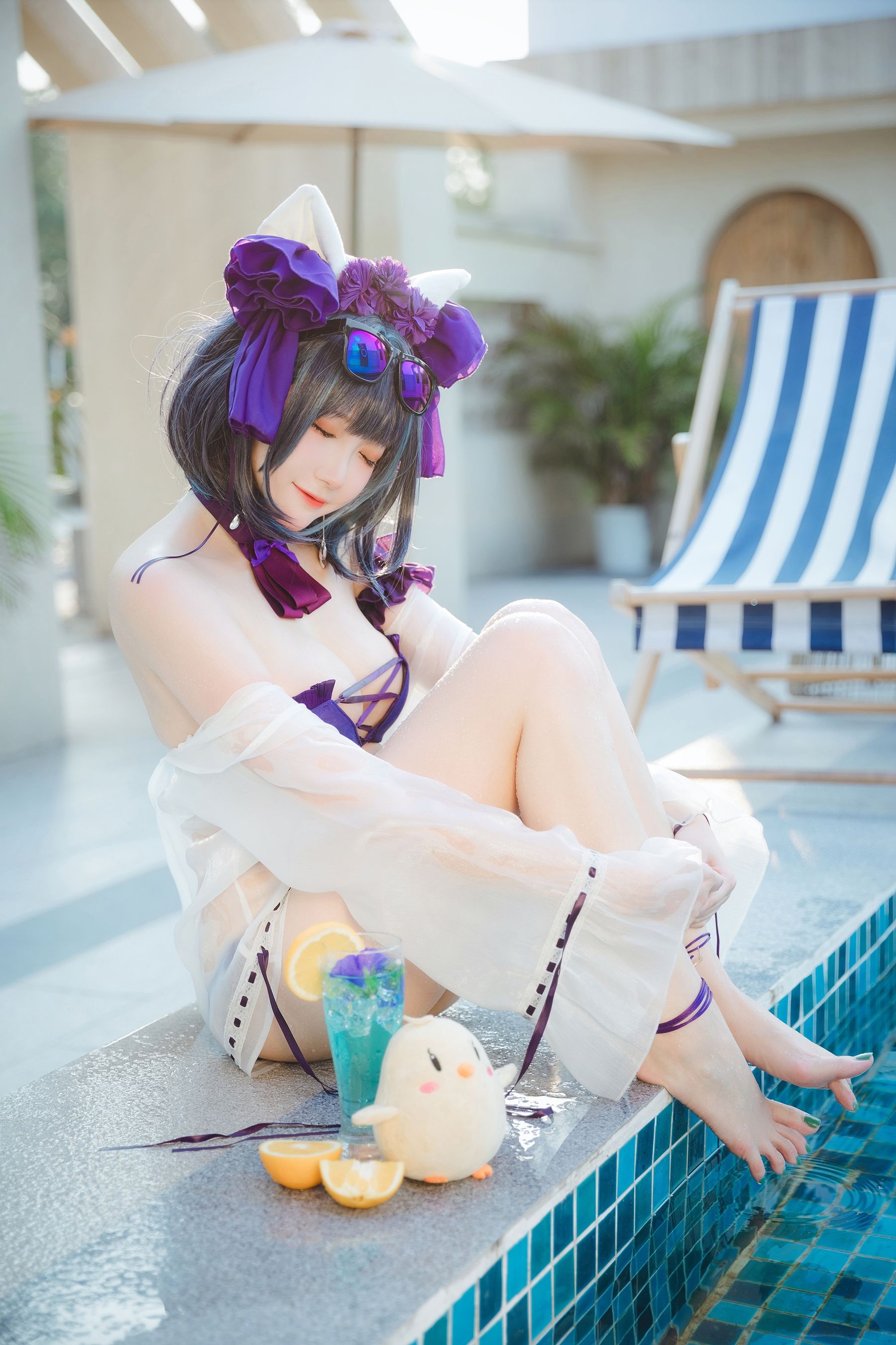 图片[3]-Coser瓜希酱福利 – 柴郡泳装-蕾丝百合网-美图分享,Cosplay美图,私房写真,套图下载