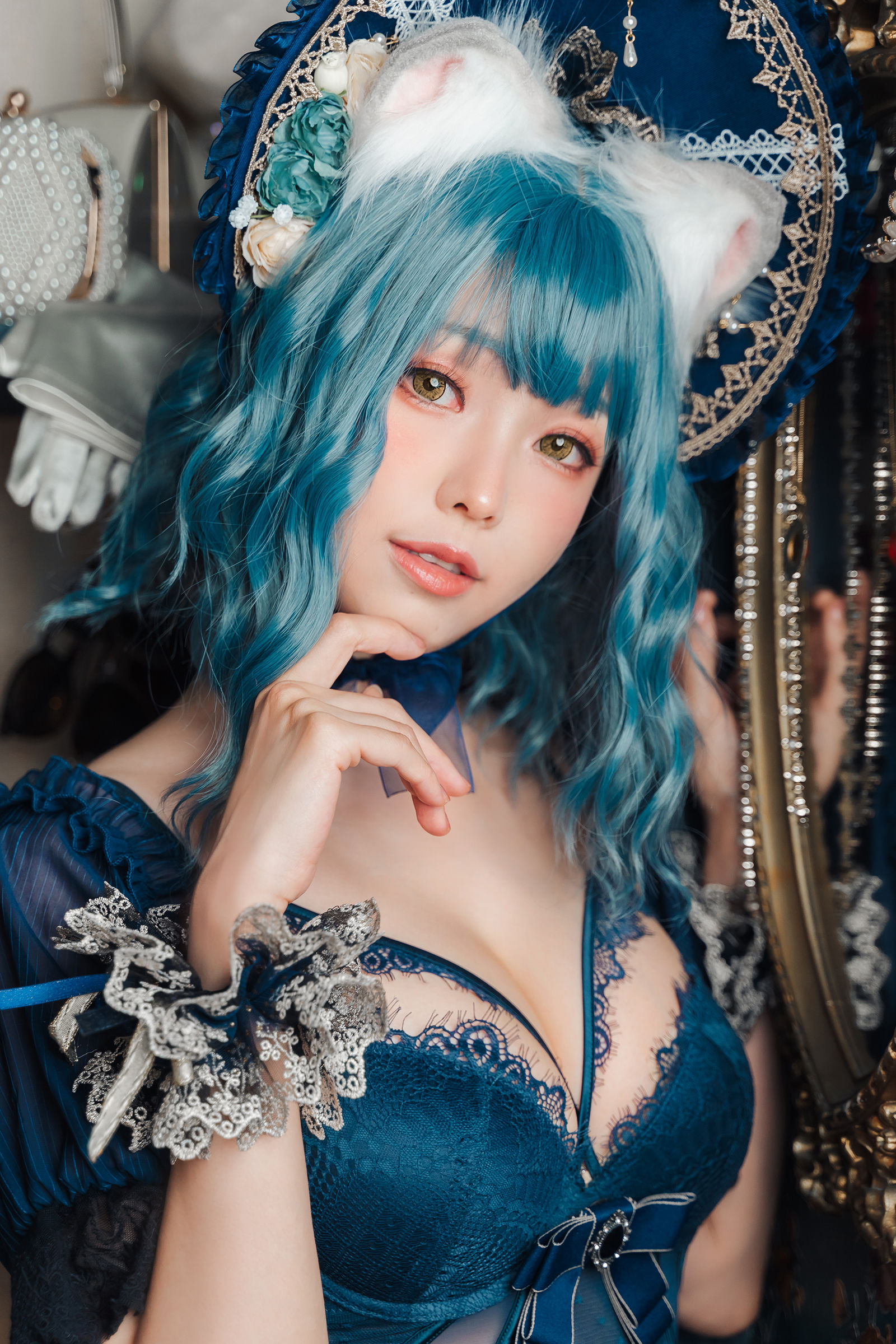 图片[2]-[福利COS] Ely_eee(ElyEE子) – Scottish Fold Cat Doll 摺耳貓少女人形-蕾丝百合网-美图分享,Cosplay美图,私房写真,套图下载
