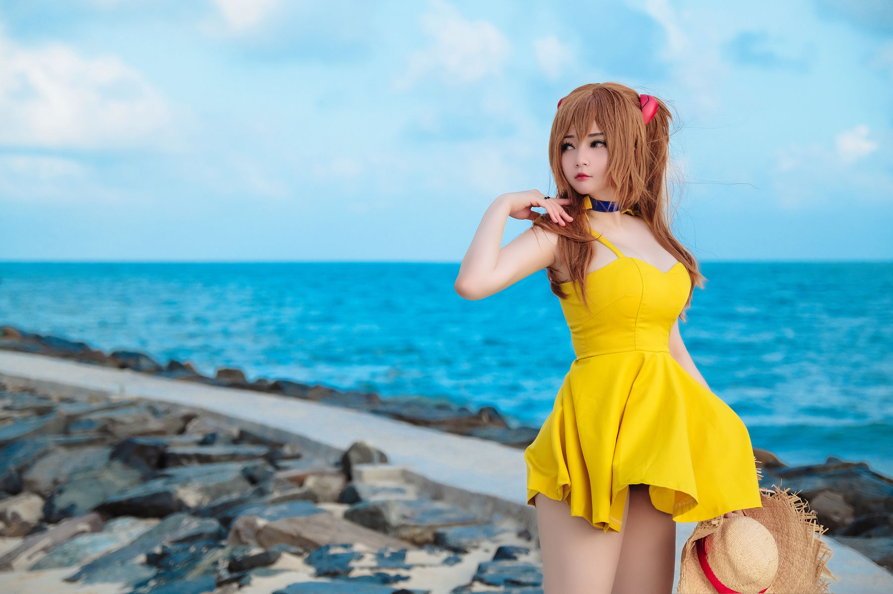 图片[3]-Coser小姐姐Potato Godzilla – Asuka Yellow Dress-蕾丝百合网-美图分享,Cosplay美图,私房写真,套图下载