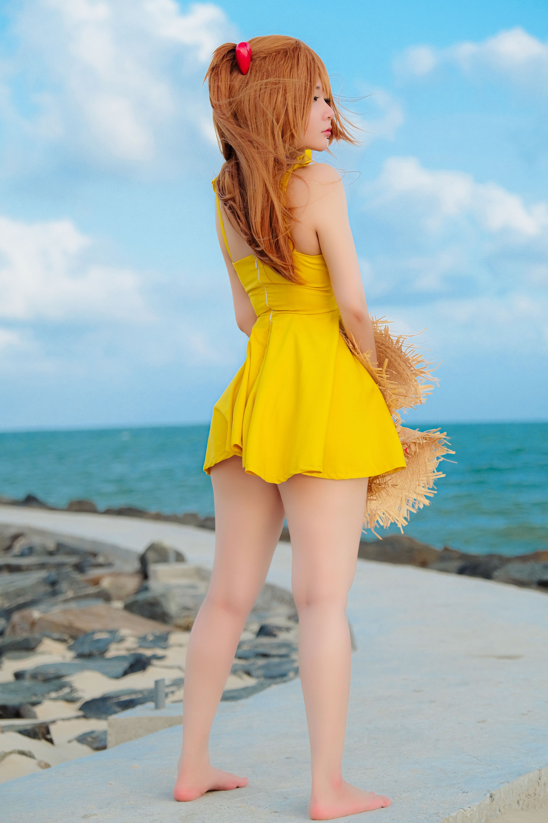 图片[7]-Coser小姐姐Potato Godzilla – Asuka Yellow Dress-秀臀网-高品质图集网