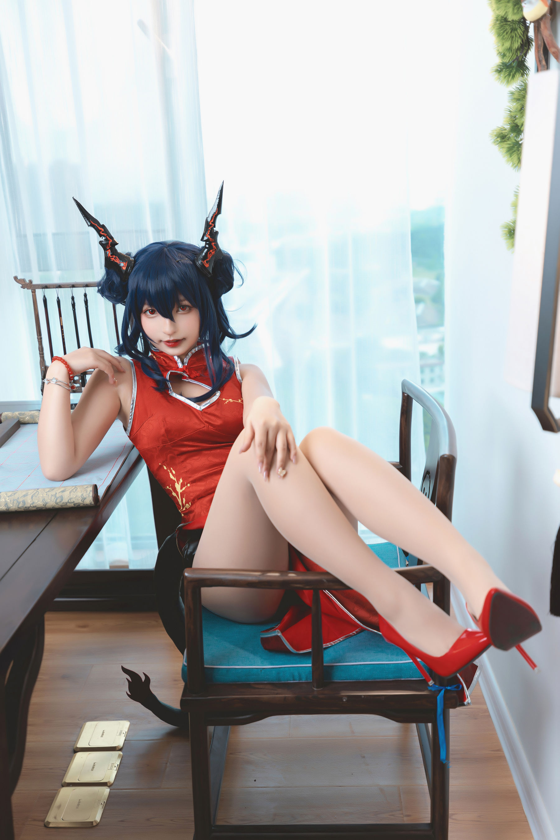 图片[8]-[Cosplay写真] 萝莉神楽坂真冬 – 旗袍魔女-秀臀网-高品质图集网