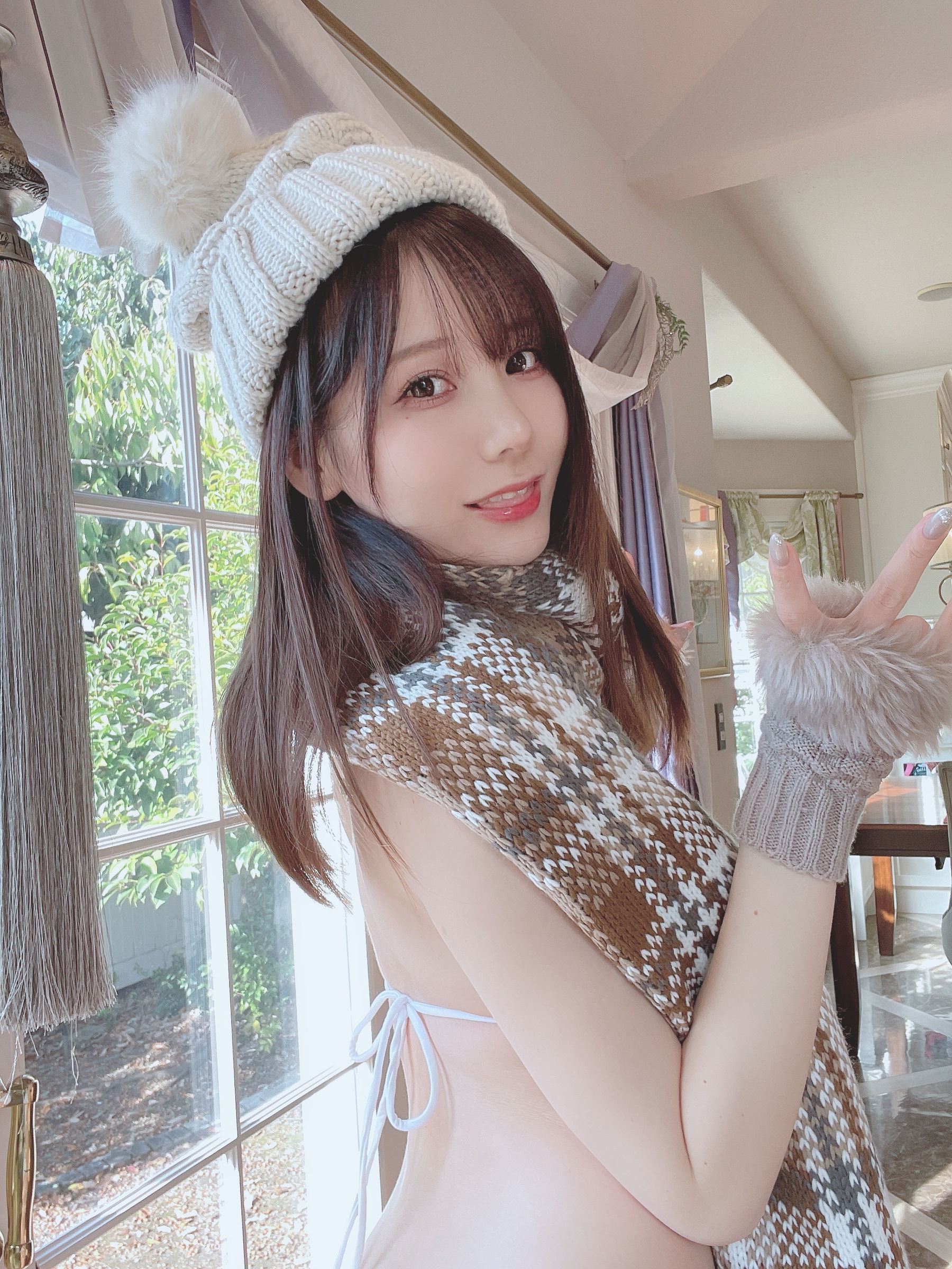 图片[7]-[福利COS] 日本甜美COSERけんけん[fantia] 20220114-ビキニマフラー-秀臀网-高品质图集网