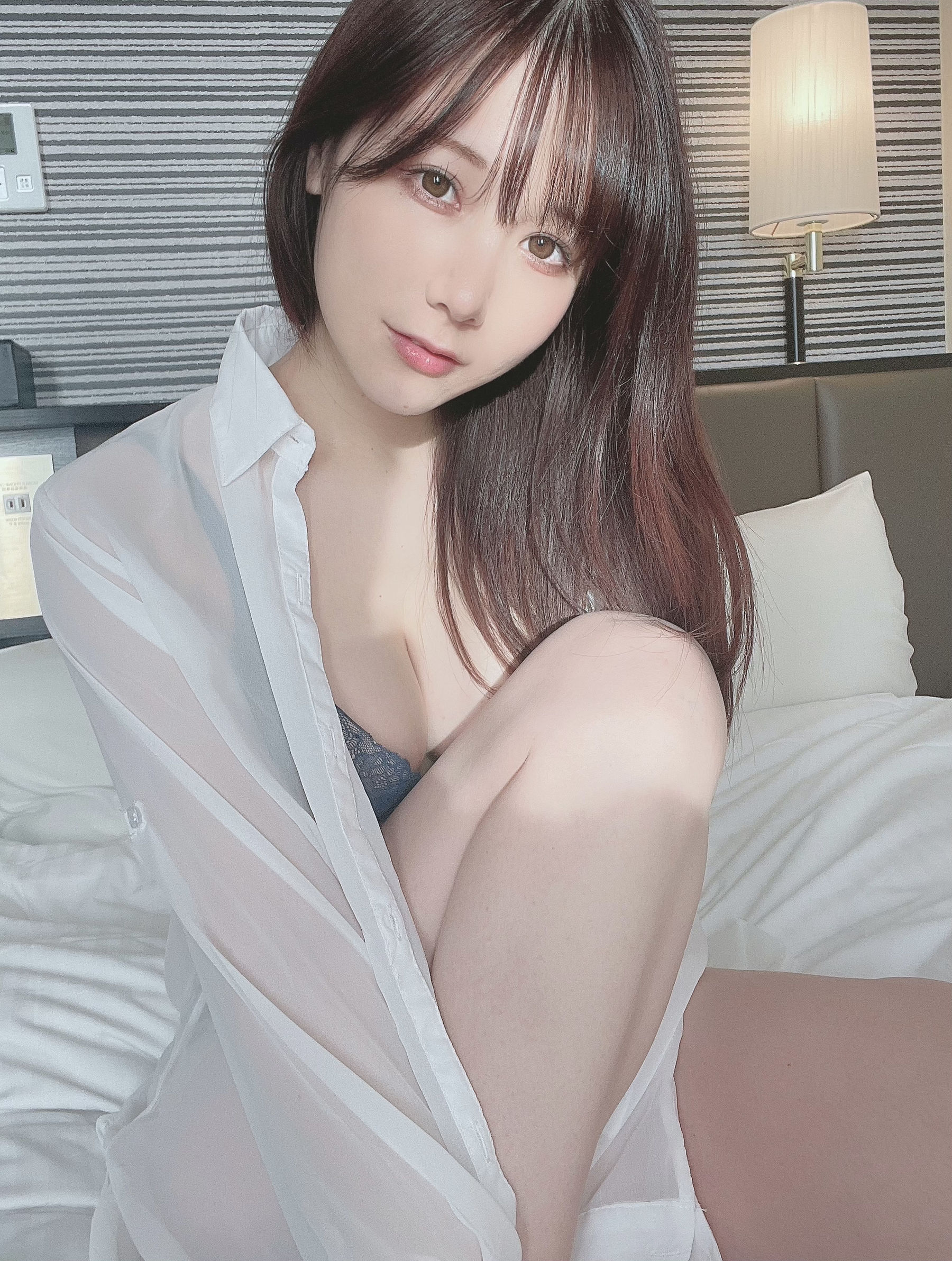 图片[7]-[福利COS] 日本甜美COSERけんけん[fantia] 20220128-透けシャツ×ランジェリー-秀臀网-高品质图集网