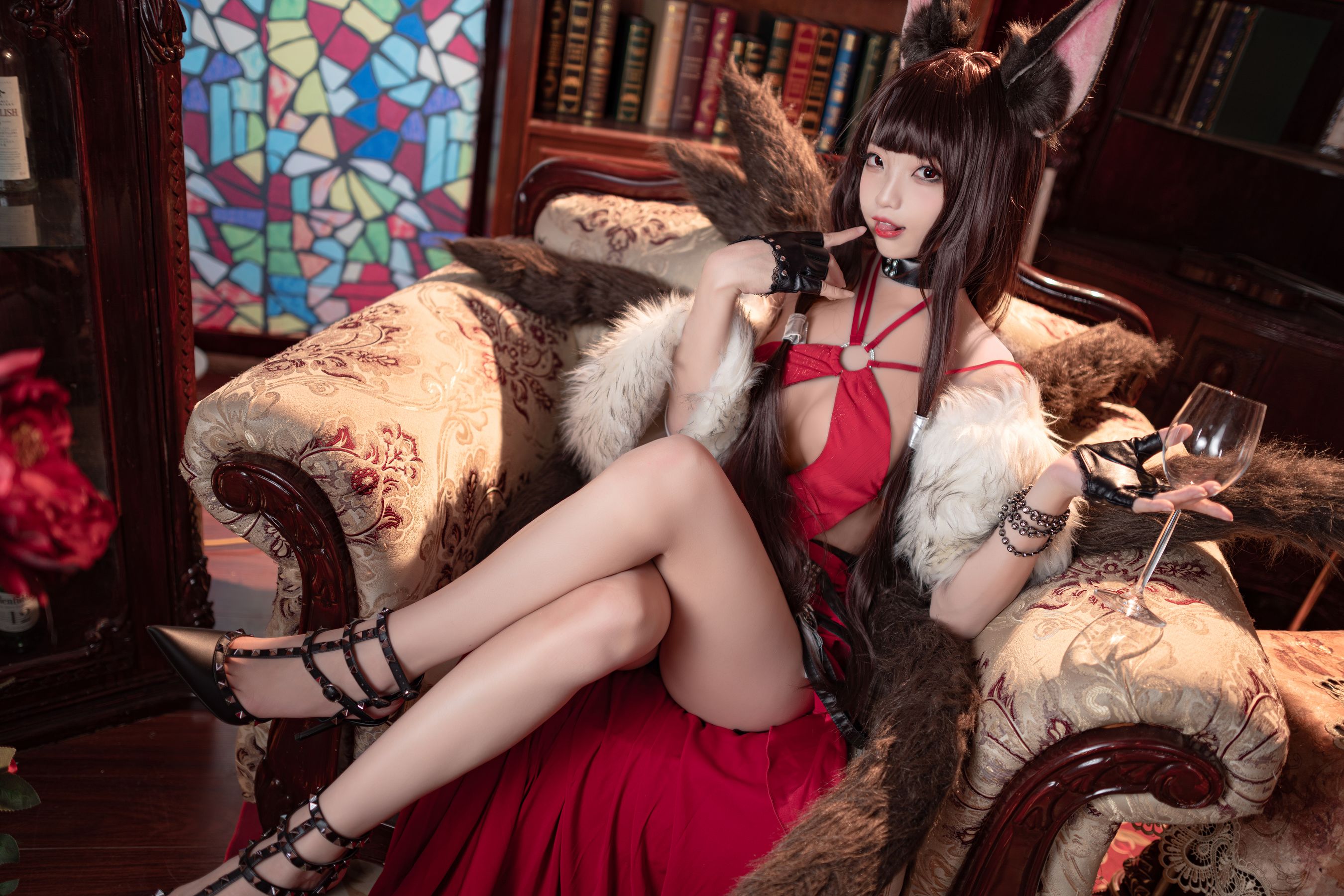 图片[3]-[福利COS] 狐玖玖 – 碧蓝航线 赤城-蕾丝百合网-美图分享,Cosplay美图,私房写真,套图下载