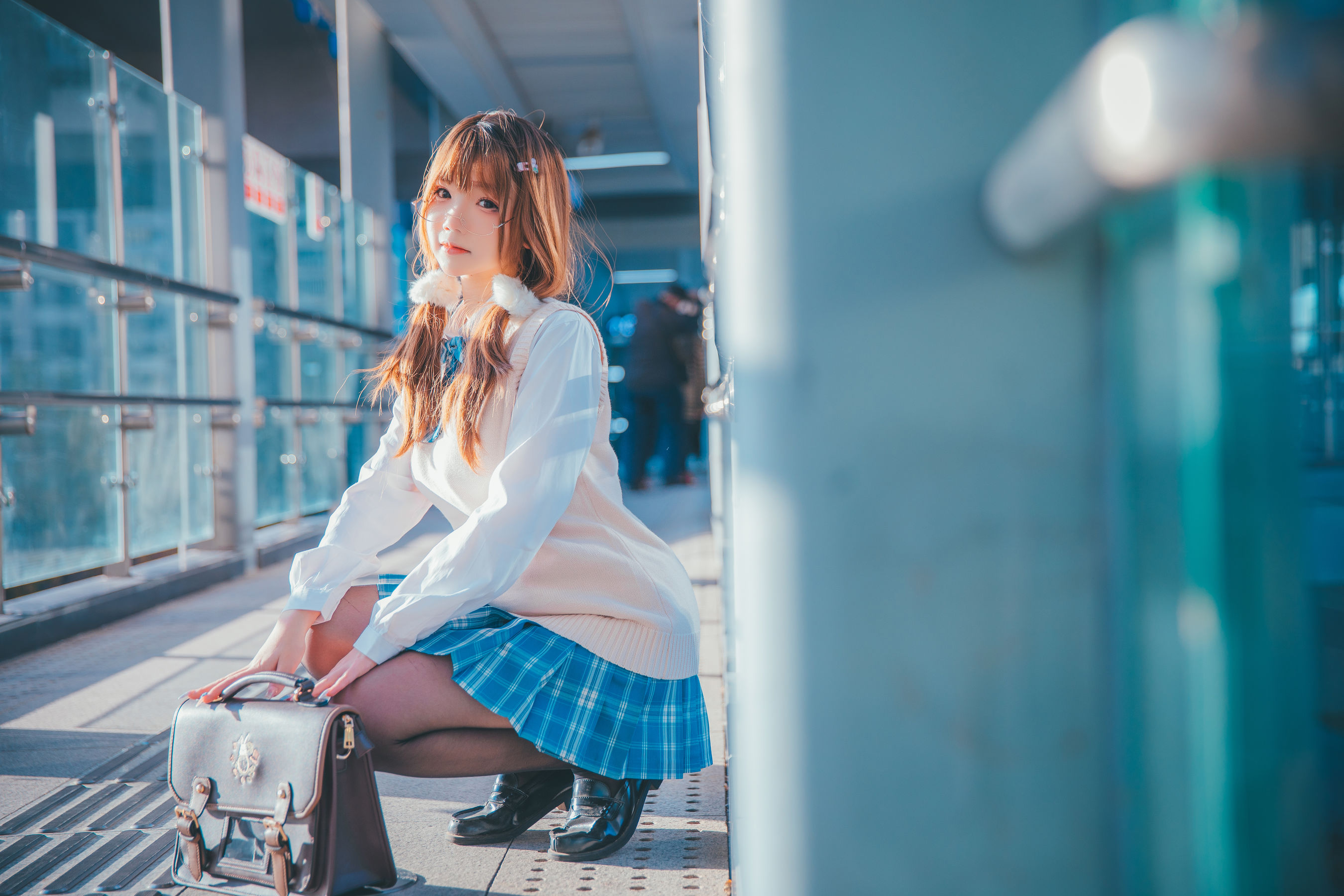 图片[8]-[福利COS] 动漫博主雪晴Astra – JK夕阳-秀臀网-高品质图集网