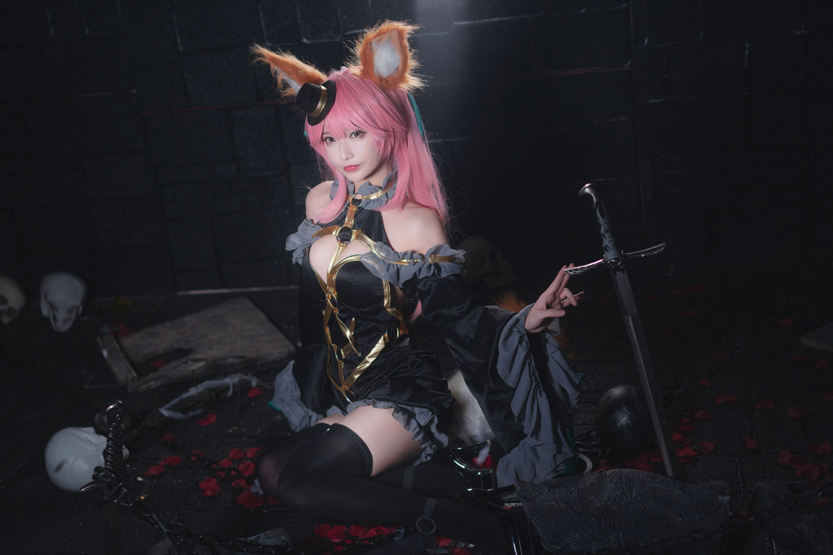 图片[8]-[Cosplay写真] 动漫博主铁板烧鬼舞w – 玉藻前 魔术-秀臀网-高品质图集网