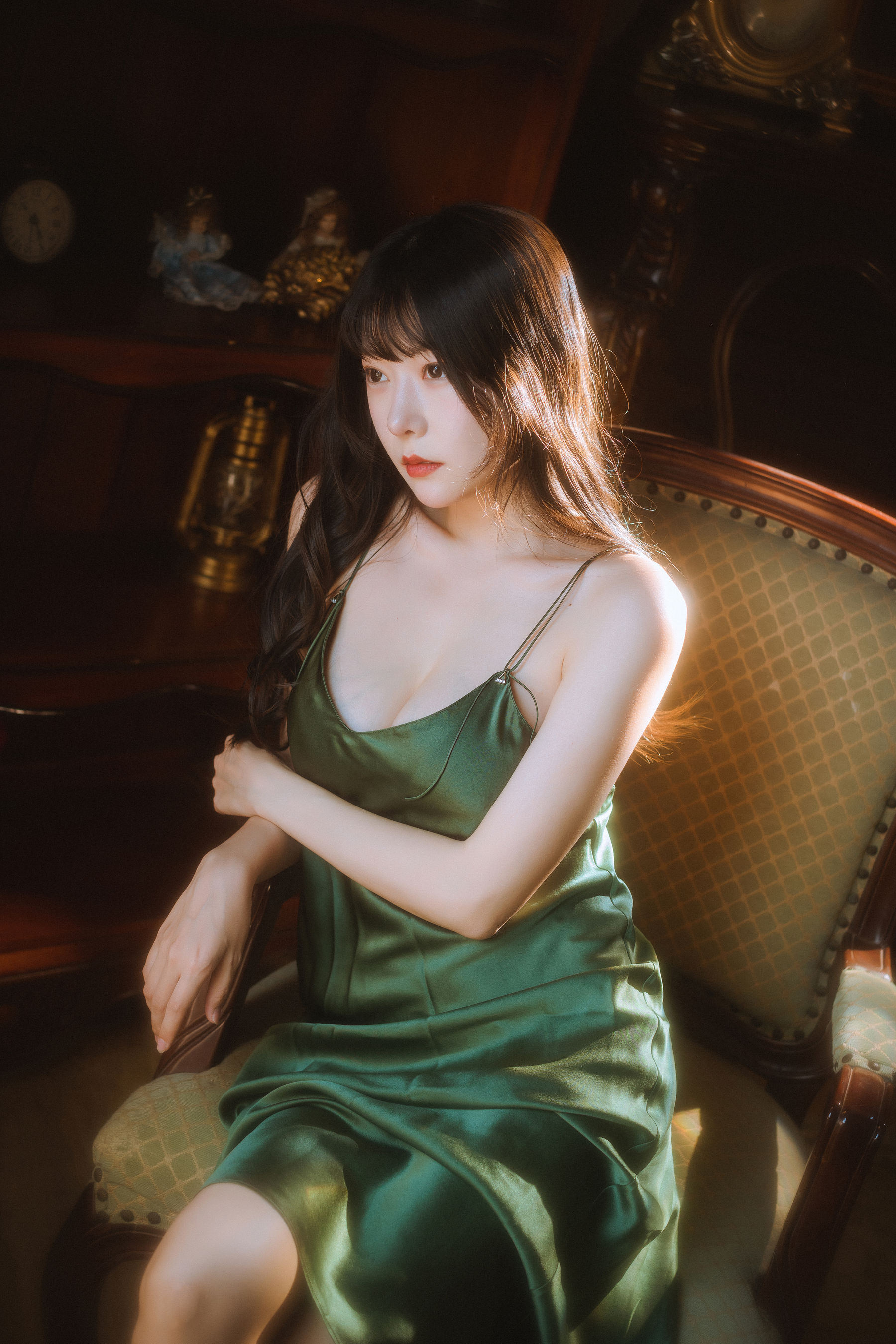 图片[7]-[网红COSER] 香草喵露露写真 – 杨枝甘露 绿色连衣裙-秀臀网-高品质图集网