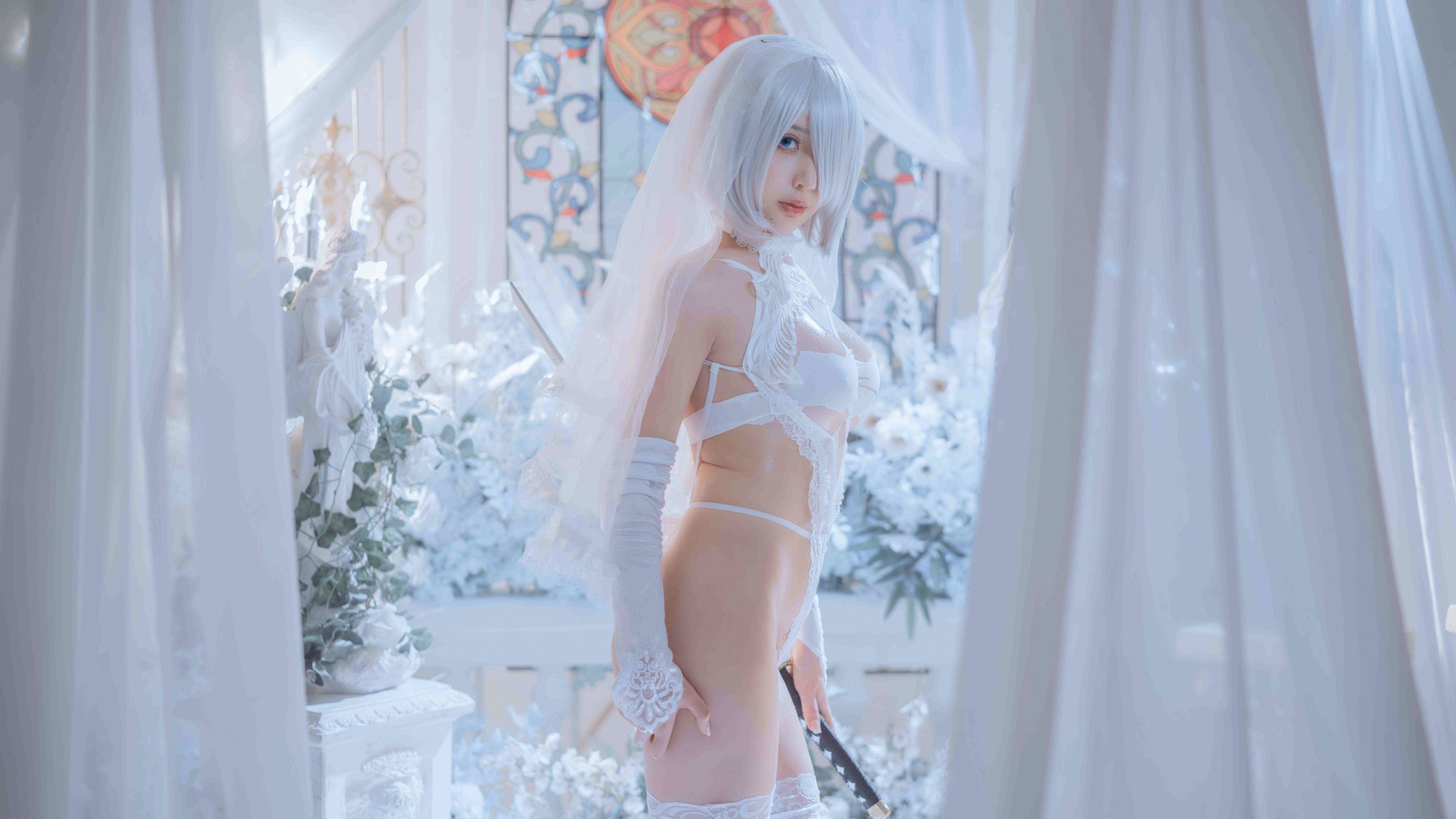 图片[2]-[福利COS] 蜜蜜子Kimmie – 2B同人-蕾丝百合网-美图分享,Cosplay美图,私房写真,套图下载