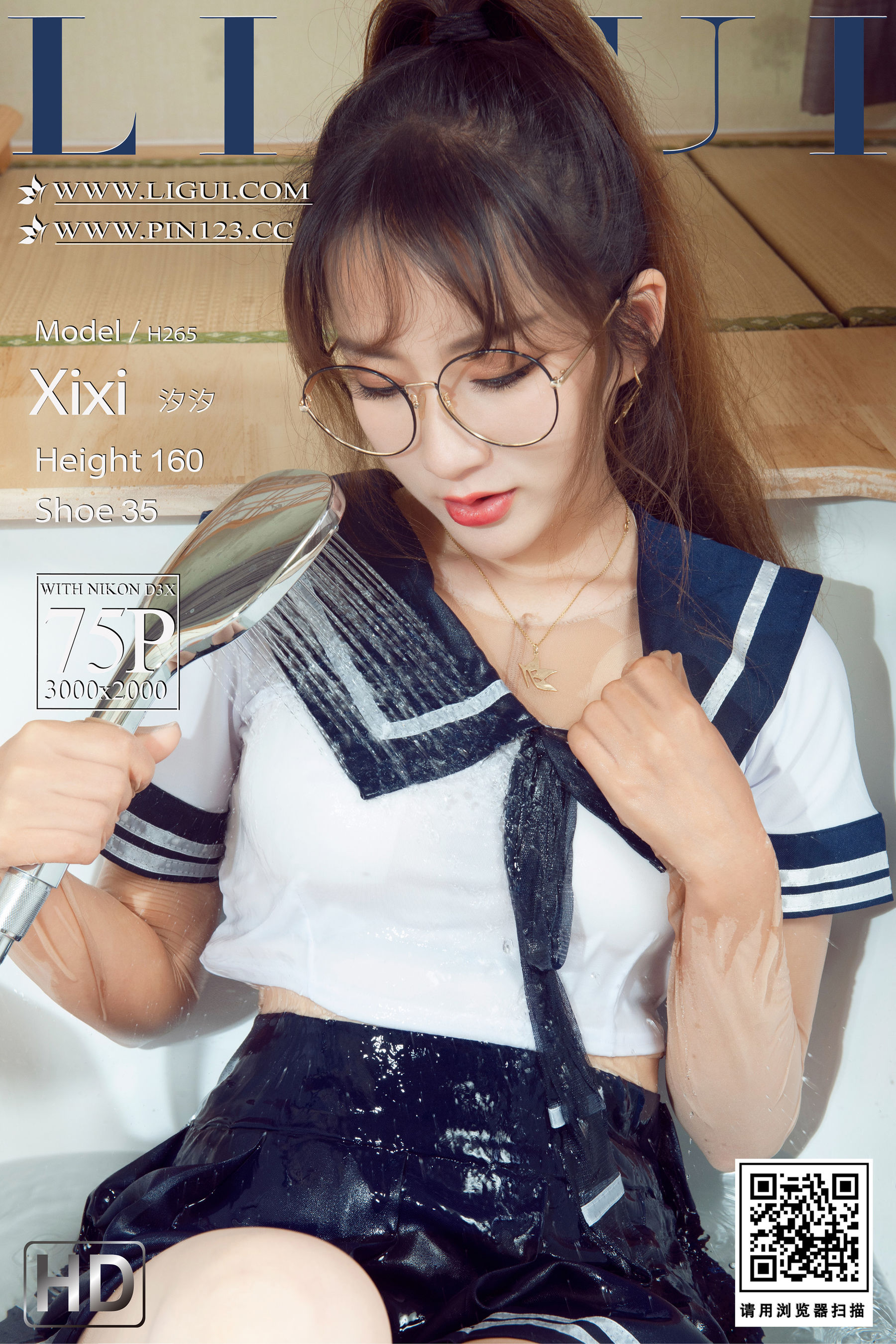 图片[1]-[丽柜Ligui] 汐汐 香浴丝颜-秀臀网-高品质图集网