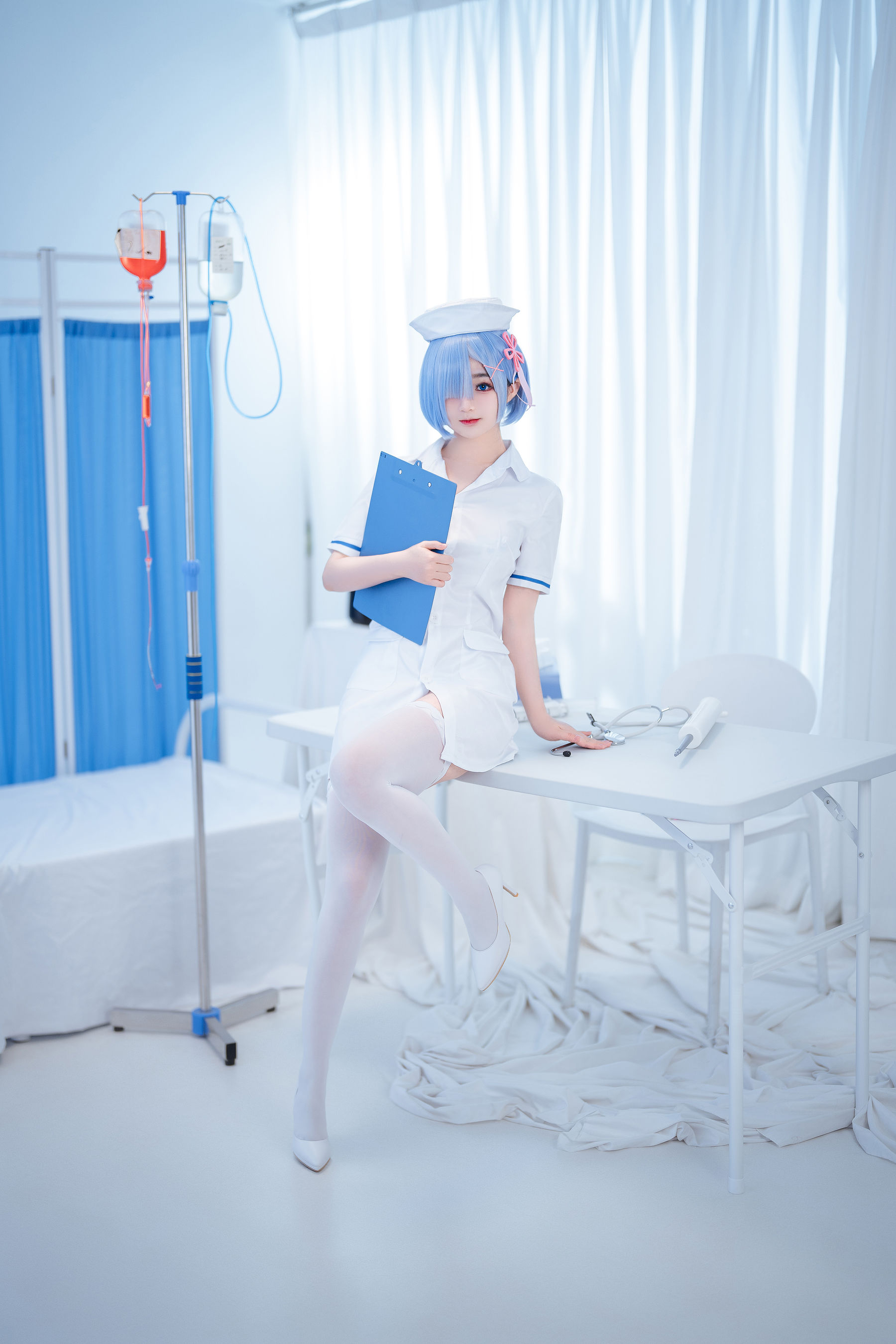 图片[2]-[福利COS] 桜井宁宁 – 雷姆护士-蕾丝百合网-美图分享,Cosplay美图,私房写真,套图下载