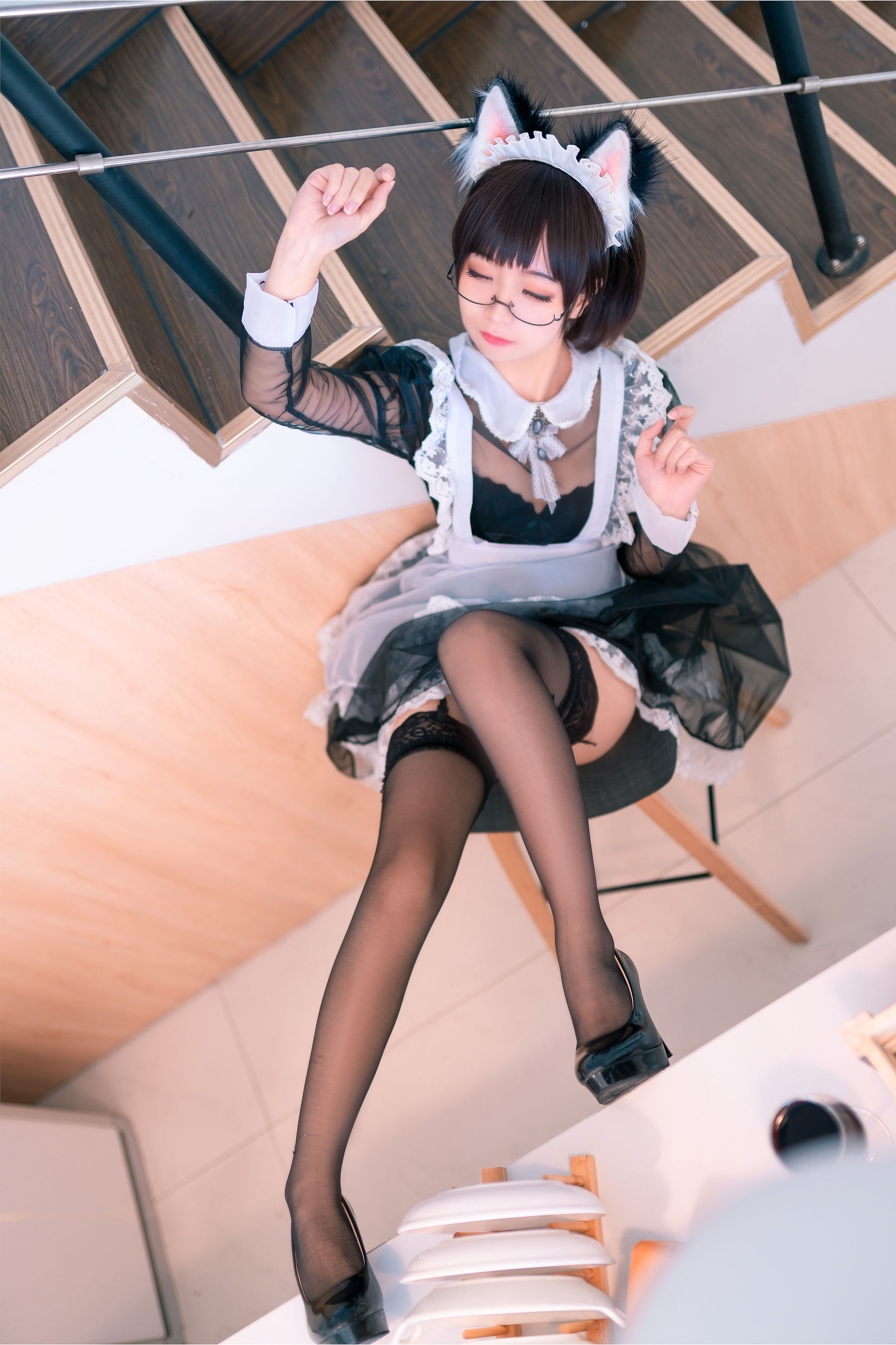 图片[7]-[Cosplay写真] 动漫博主蠢沫沫 – 透明女仆-秀臀网-高品质图集网