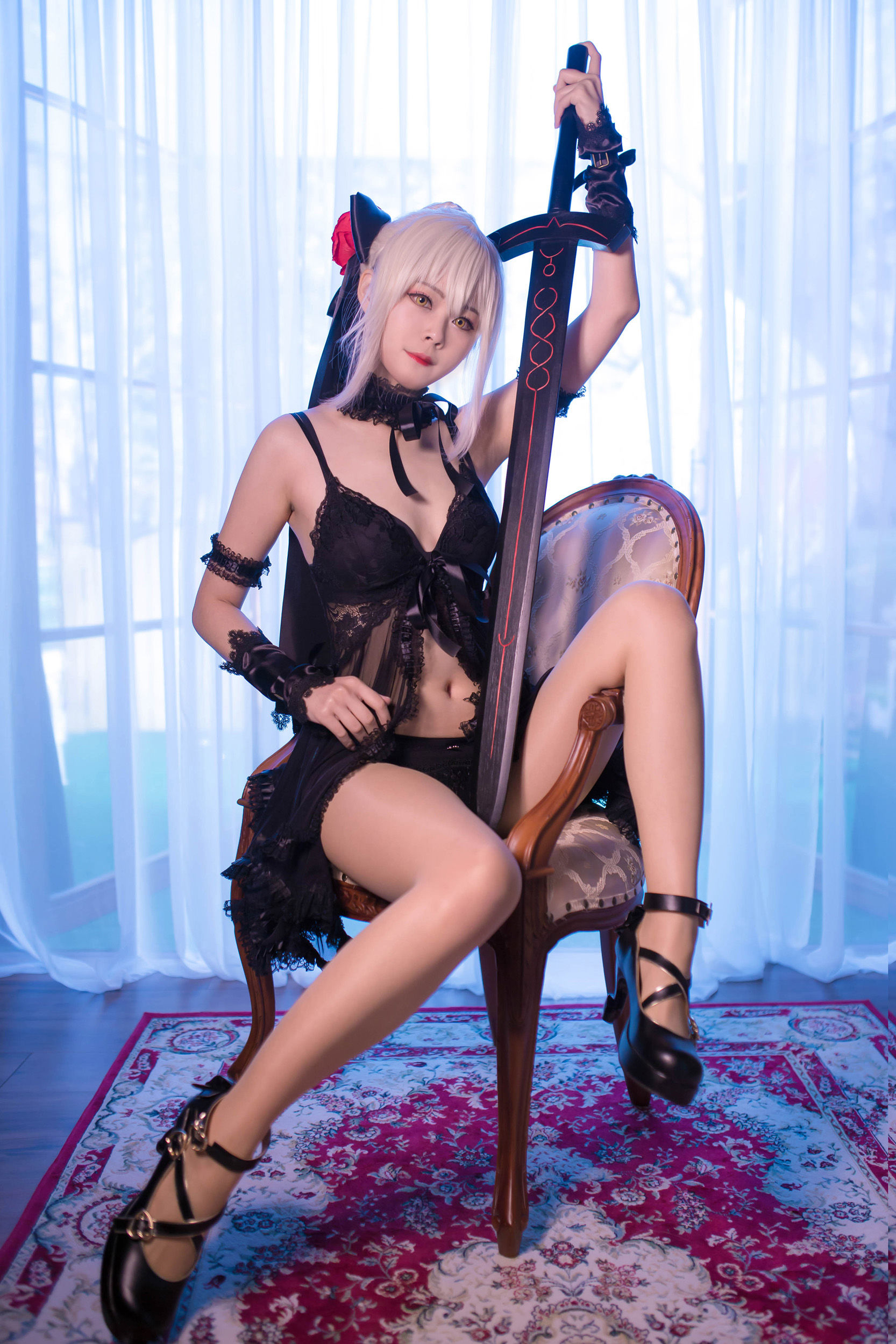 图片[5]-[Cosplay写真] Coser萱-KaYa – 亚缇 黑呆睡衣-蕾丝百合网-美图分享,Cosplay美图,私房写真,套图下载