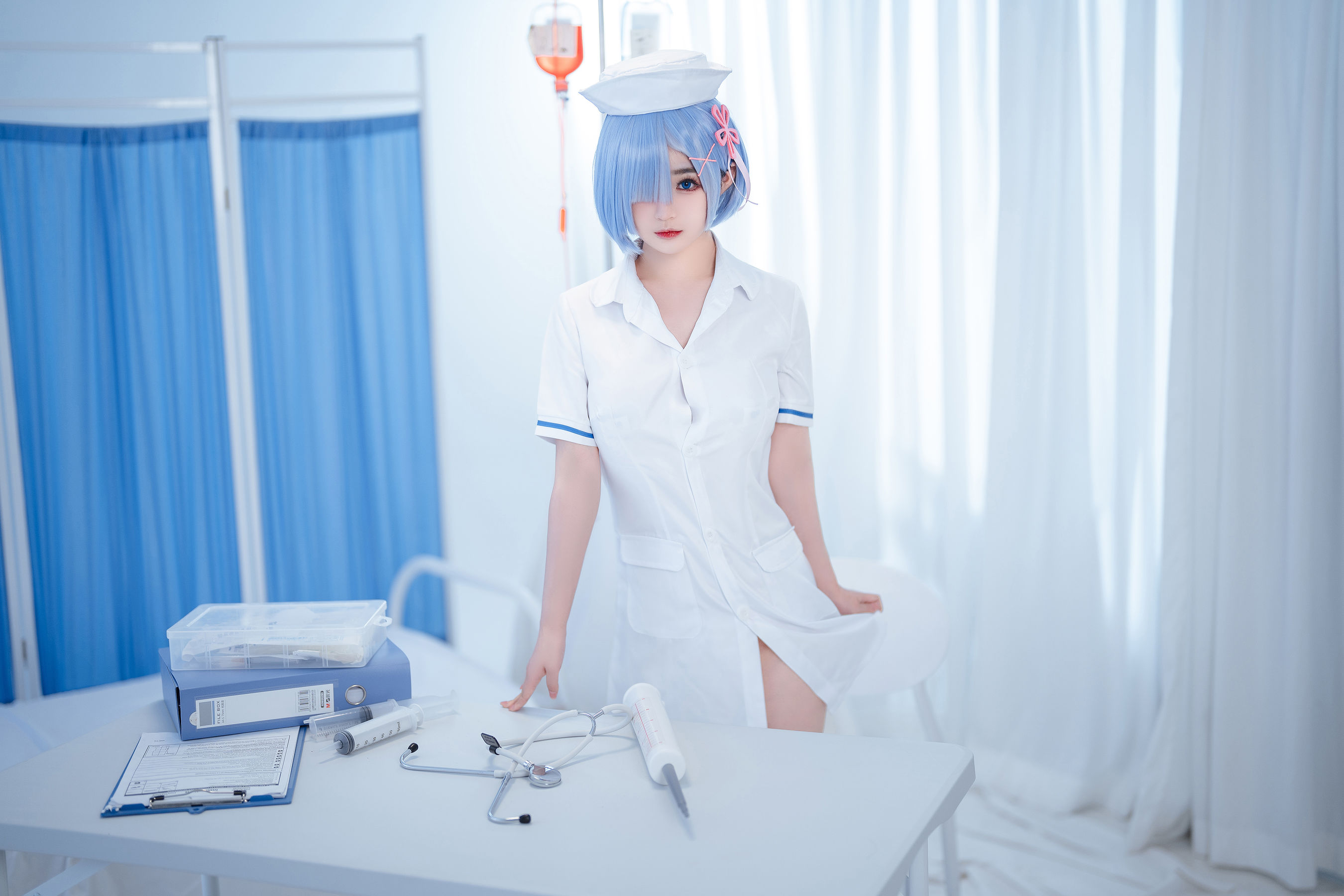[福利COS] 桜井宁宁 – 雷姆护士-蕾丝百合网-美图分享,Cosplay美图,私房写真,套图下载