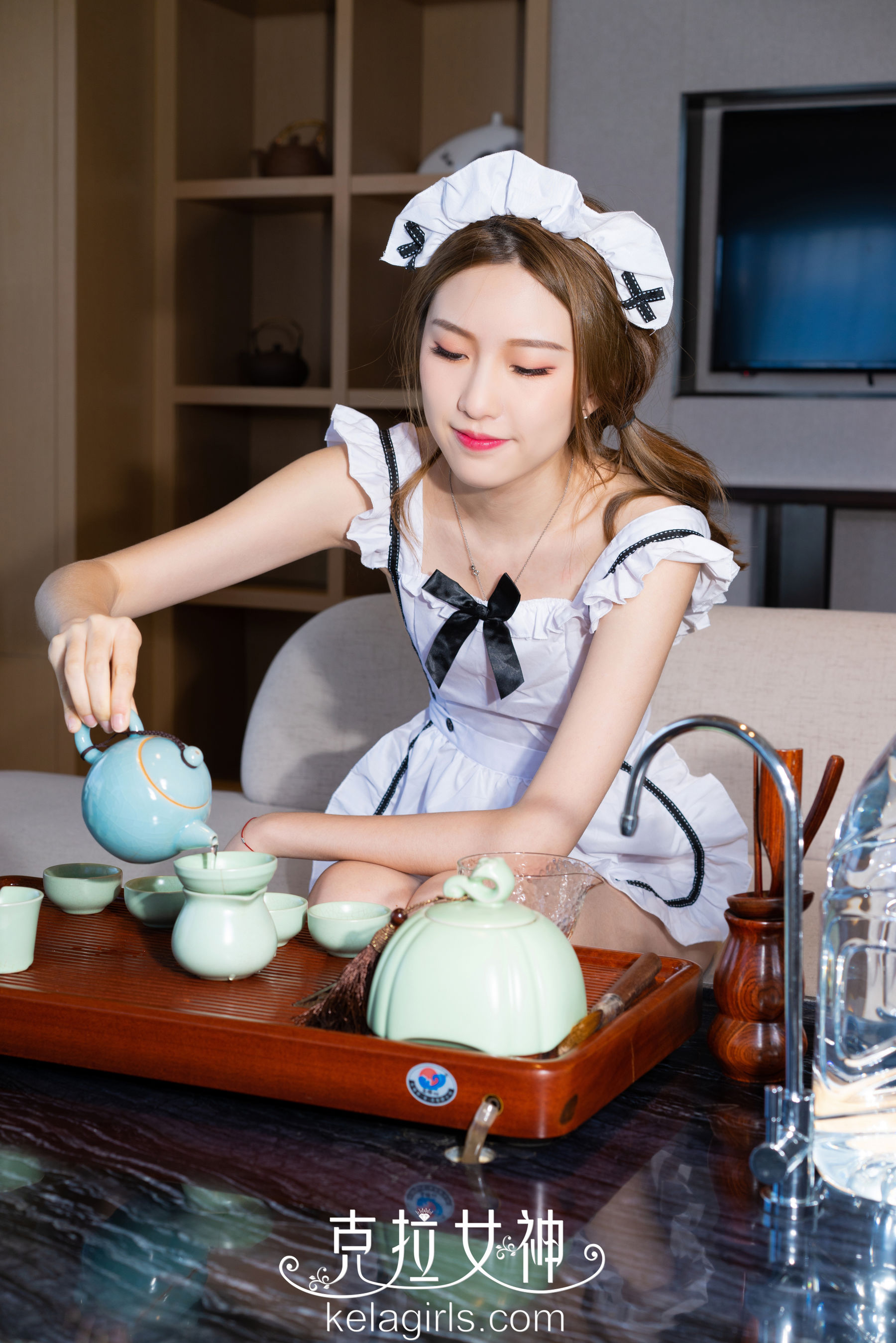 图片[9]-[克拉女神Kelagirls] 芊芊 女仆の功夫茶-秀臀网-高品质图集网