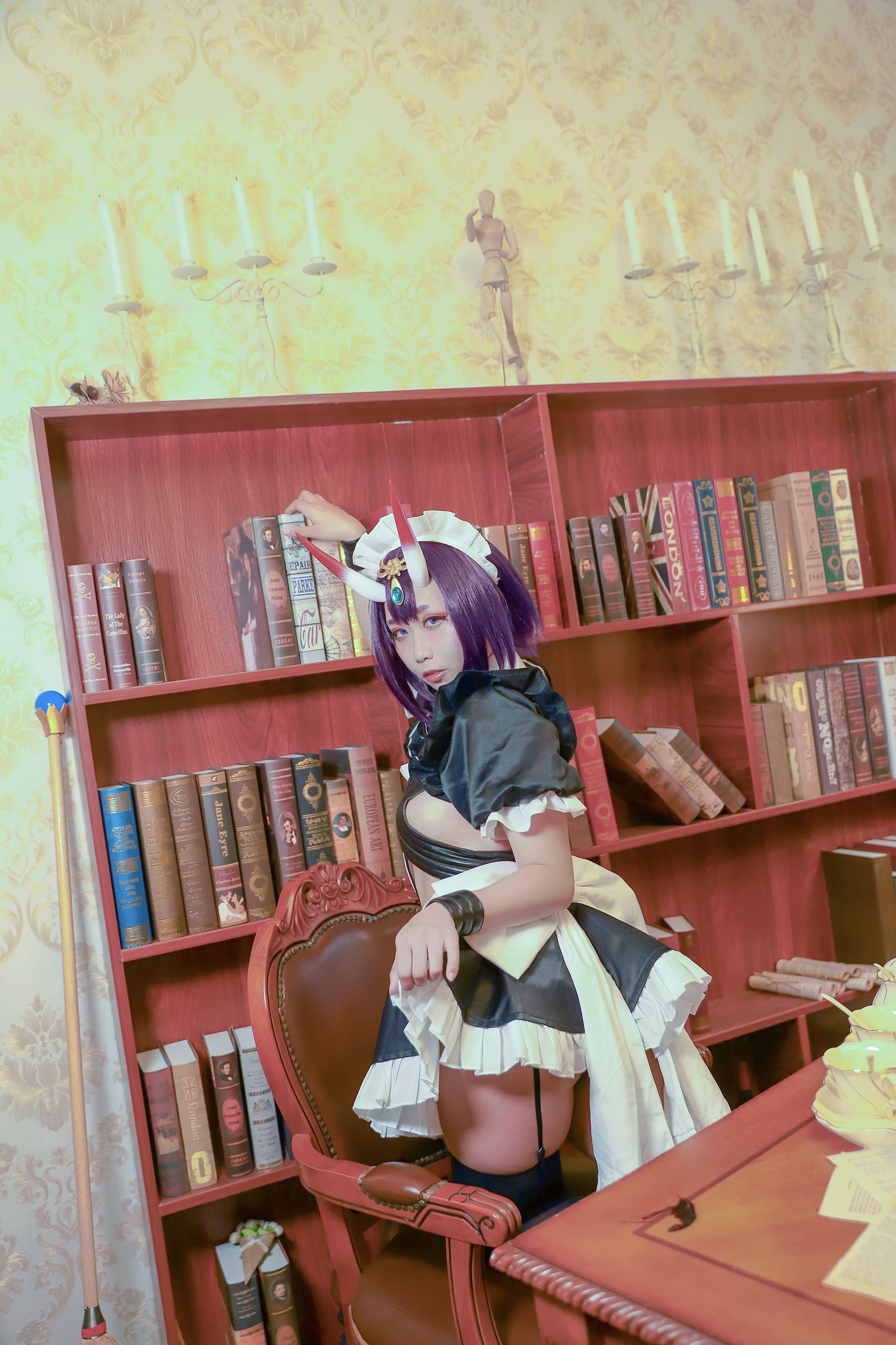 图片[8]-[COS福利] 动漫博主贞子蜜桃oo – 酒吞童子 女仆-秀臀网-高品质图集网