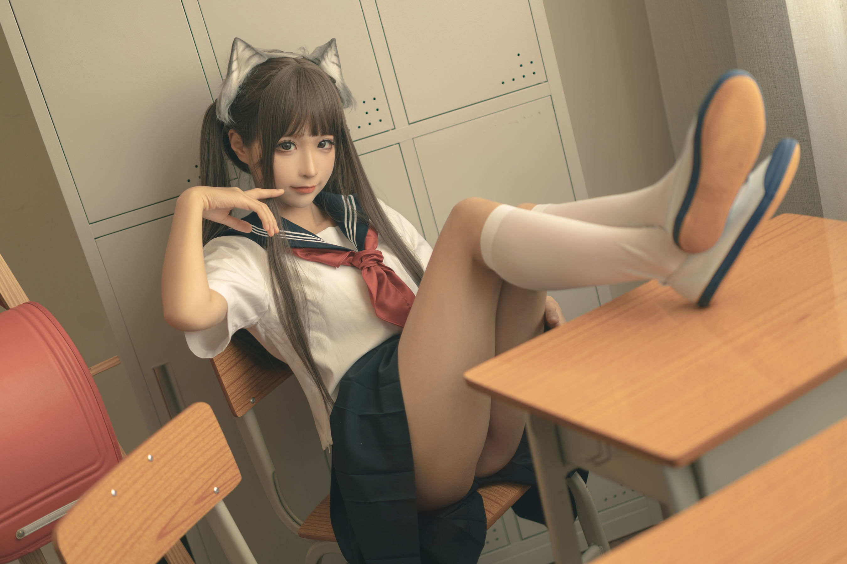 [福利COS] 动漫博主蠢沫沫 – 放学后-蕾丝百合网-美图分享,Cosplay美图,私房写真,套图下载