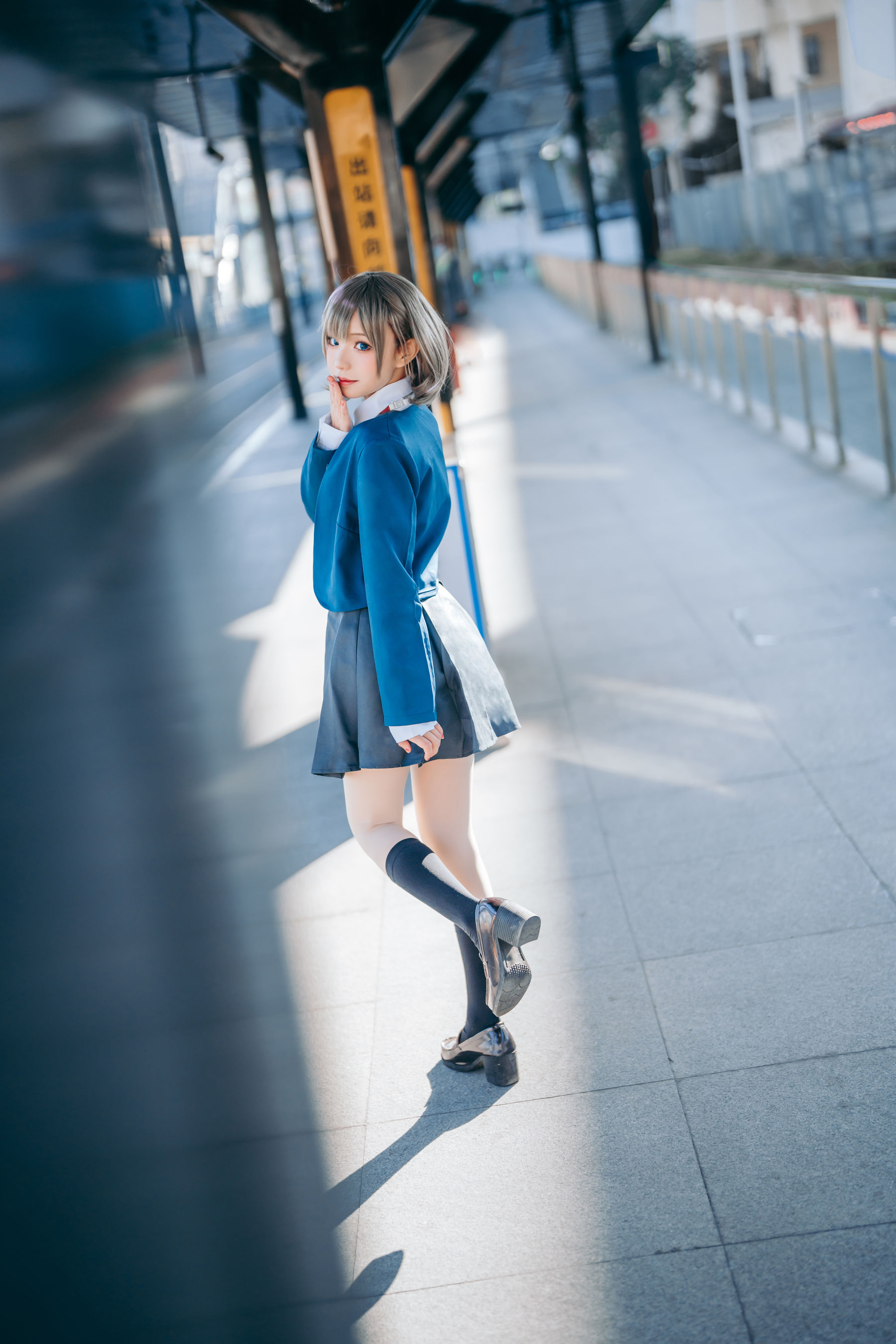 图片[8]-[网红COSER] 花柒Hana – 唐可可校服-秀臀网-高品质图集网