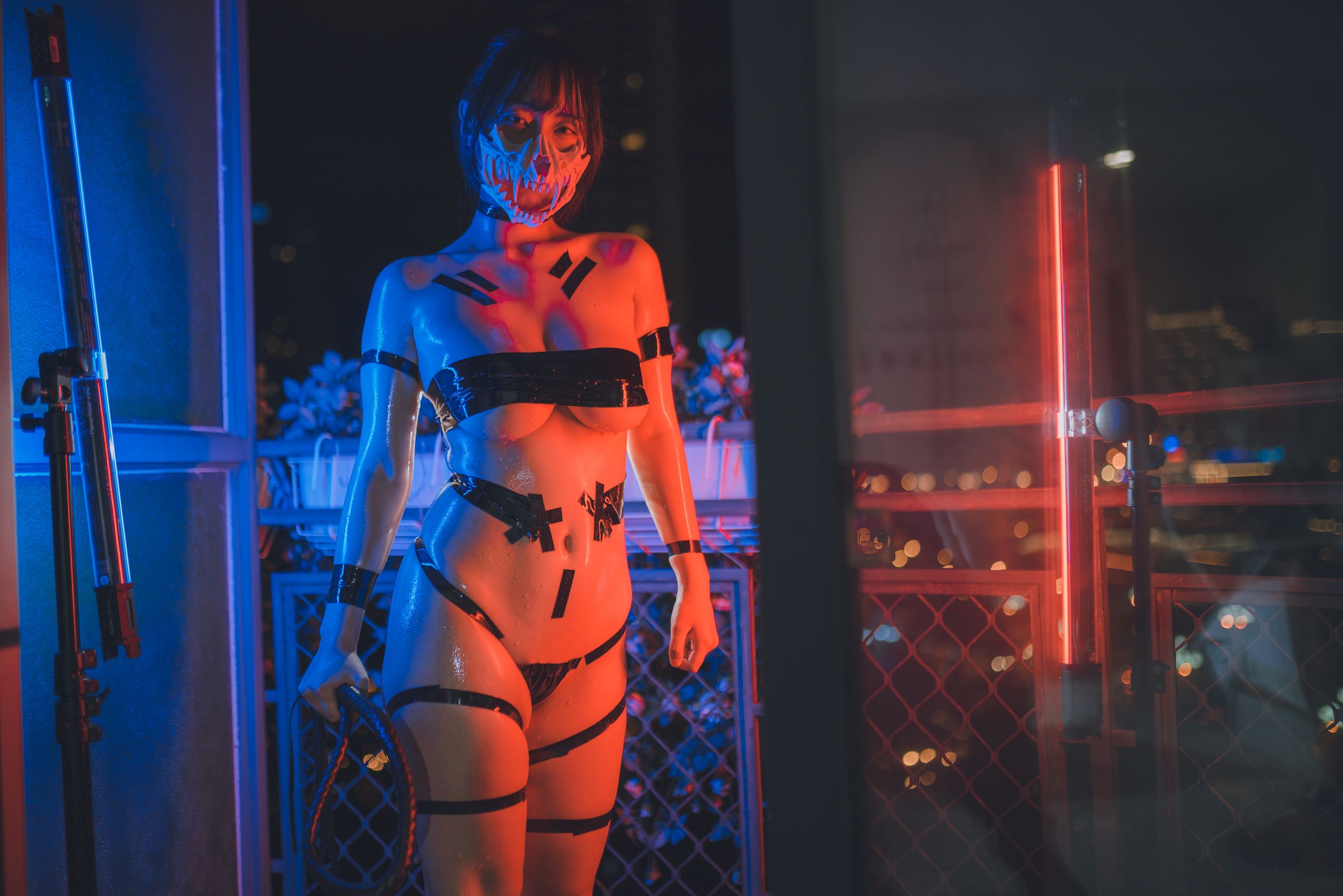 图片[3]-浅安安 – 黑胶带-蕾丝百合网-美图分享,Cosplay美图,私房写真,套图下载