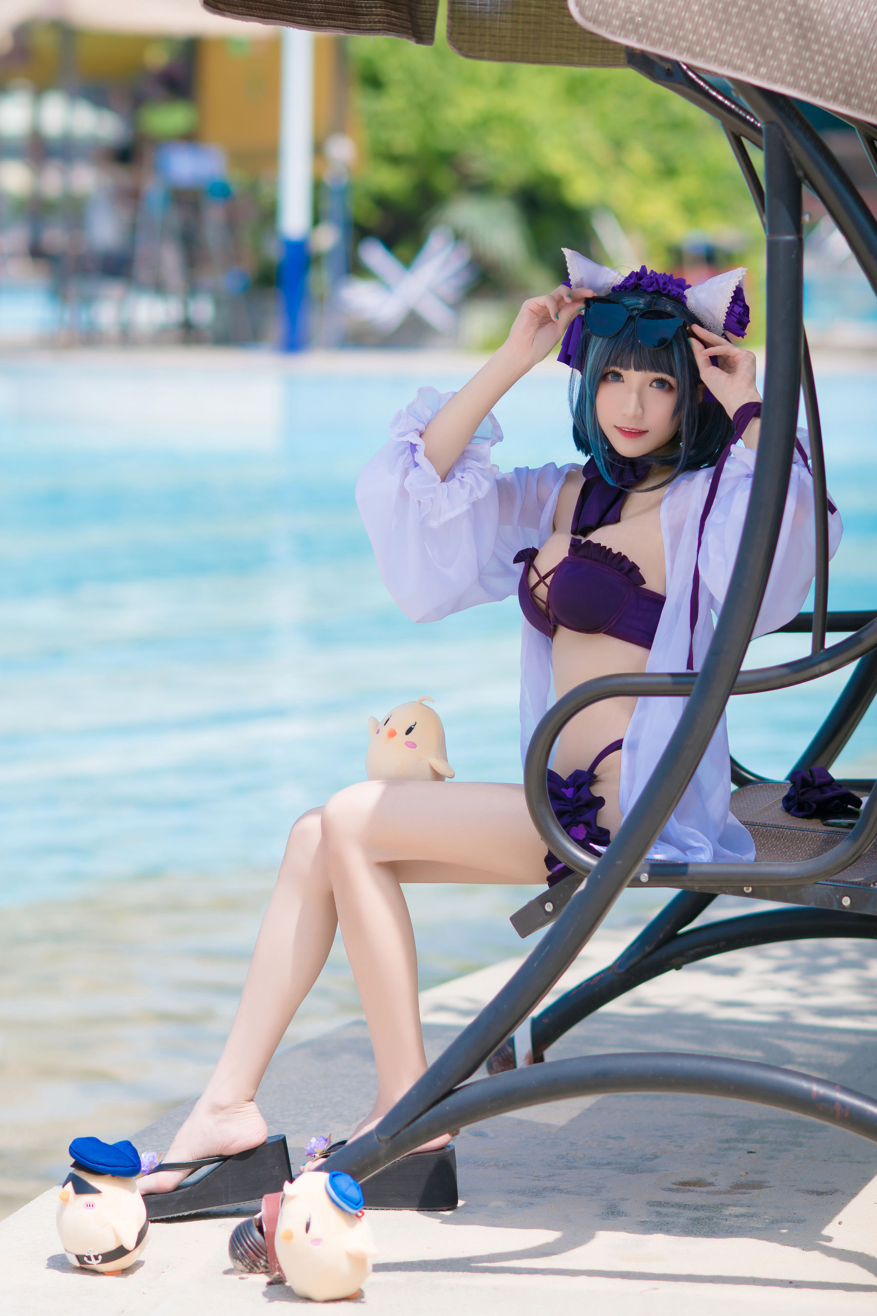 图片[3]-[福利COS] Tomoyo酱 – 碧蓝 柴郡泳装-蕾丝百合网-美图分享,Cosplay美图,私房写真,套图下载