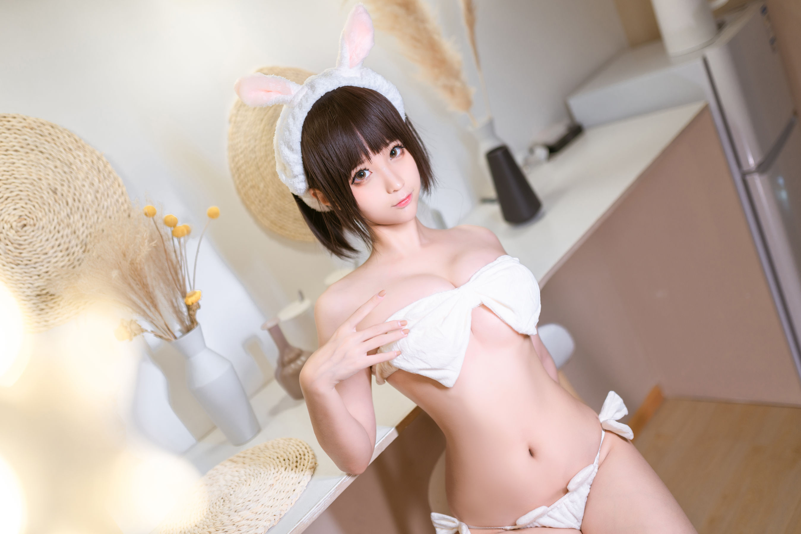 图片[8]-[Cosplay写真] 动漫博主蠢沫沫 – 蝴蝶结内衣-秀臀网-高品质图集网