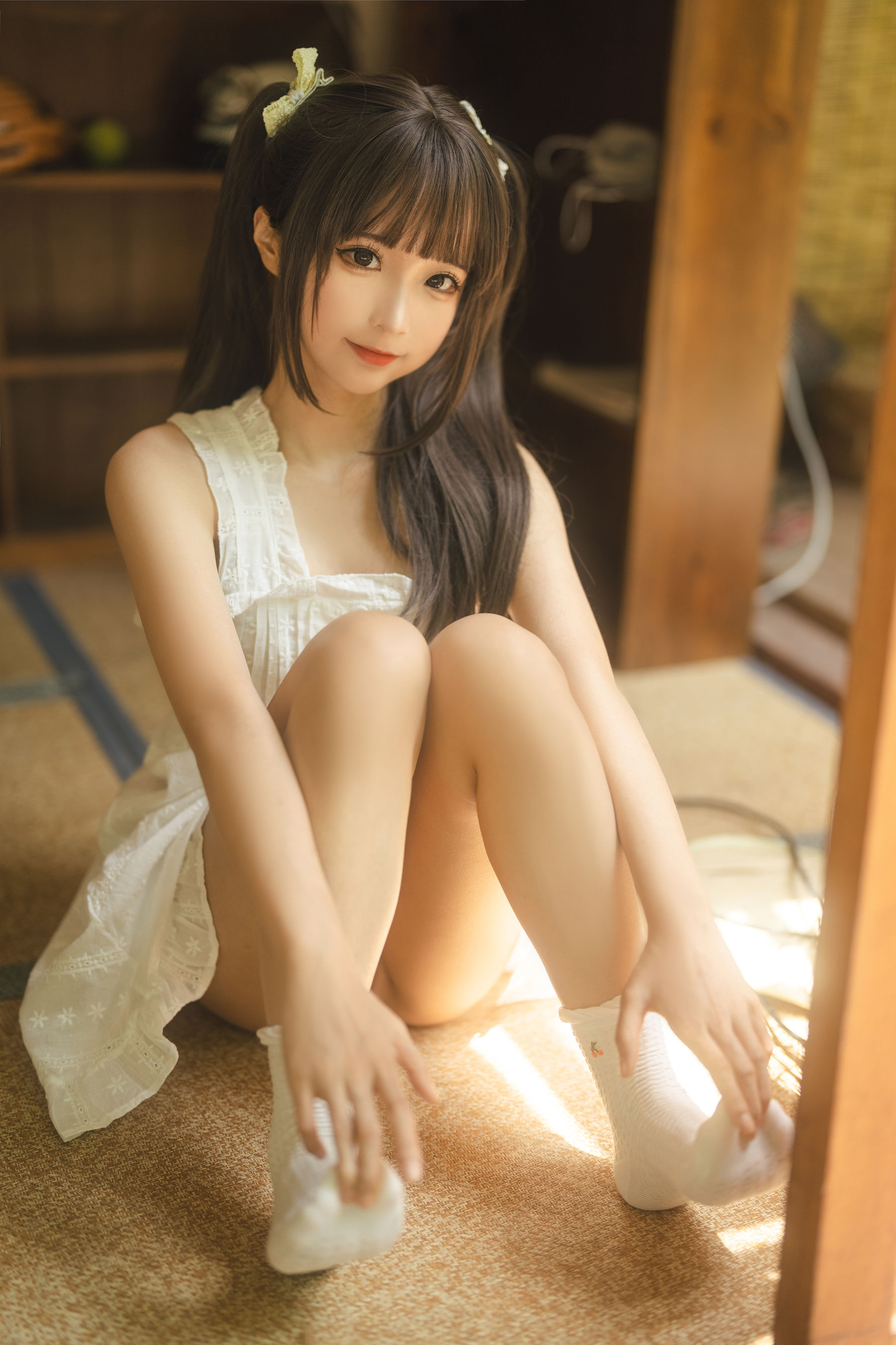 图片[9]-[福利COS] 动漫博主蠢沫沫 – 白吊带-秀臀网-高品质图集网