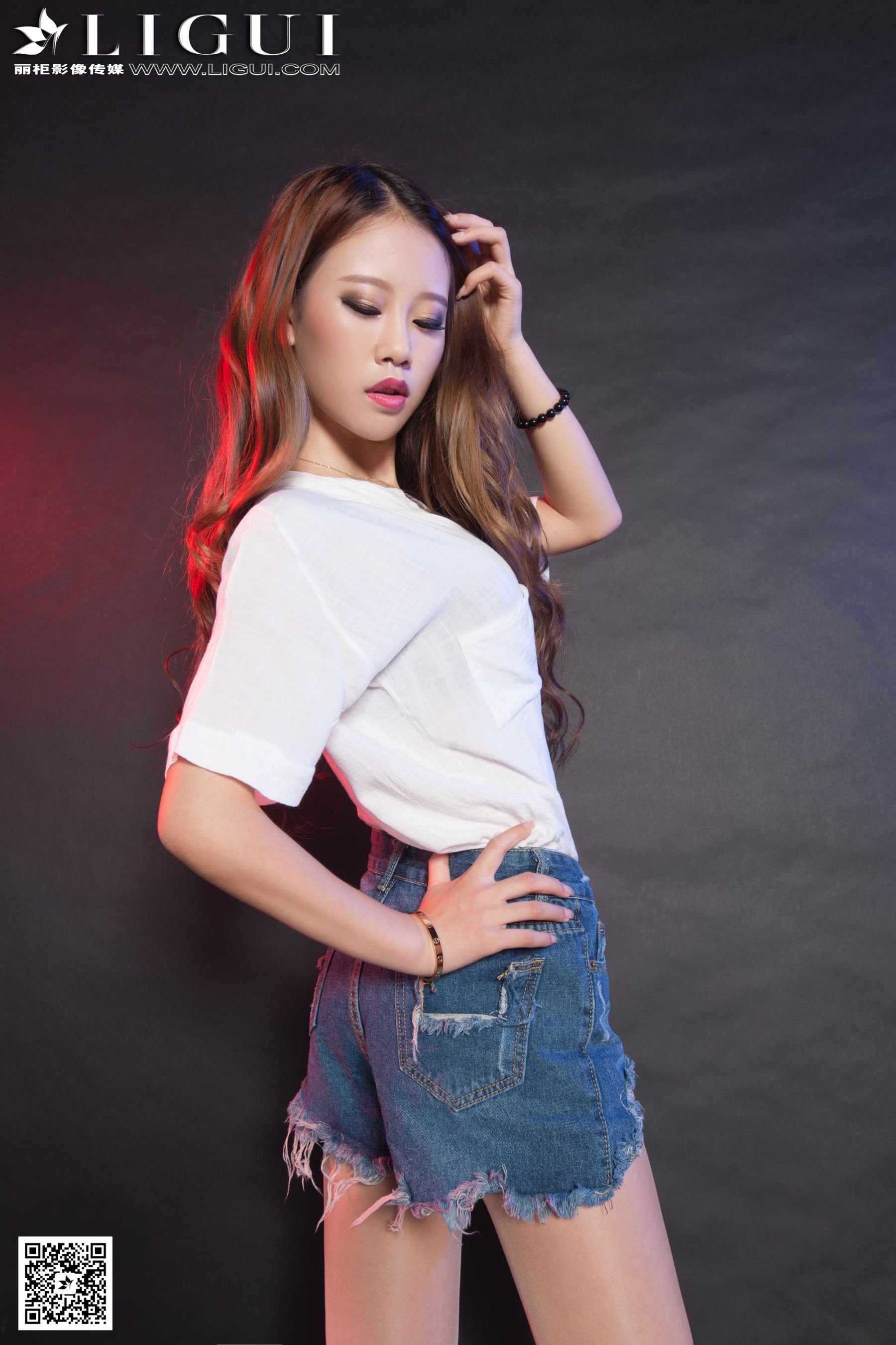 图片[8]-Model 语寒《牛仔热裤高跟》 [丽柜LiGui] 美腿玉足写真图片-秀臀网-高品质图集网