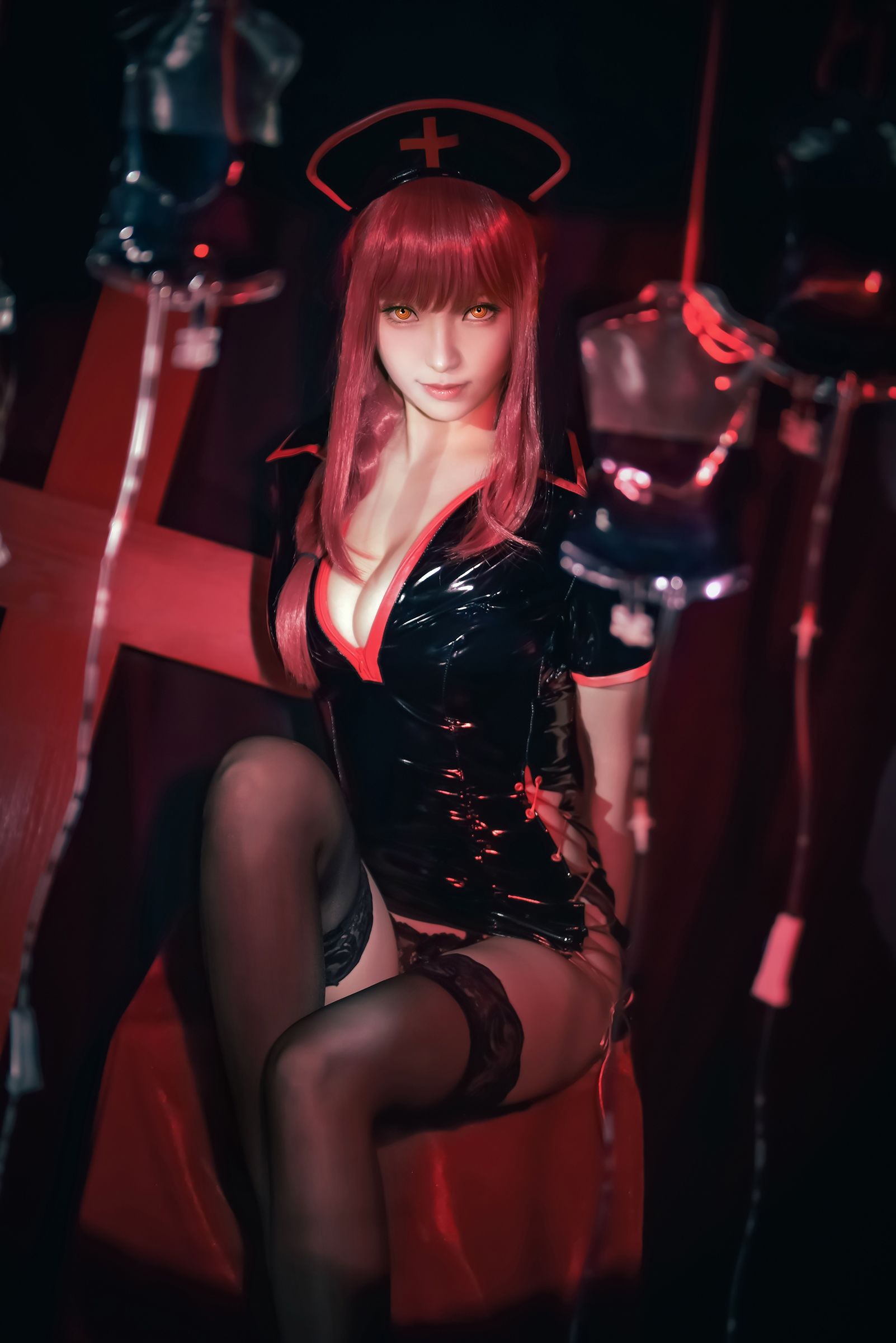 图片[3]-Ely_eee(ElyEE子) – Makima Black Nurse-蕾丝百合网-美图分享,Cosplay美图,私房写真,套图下载