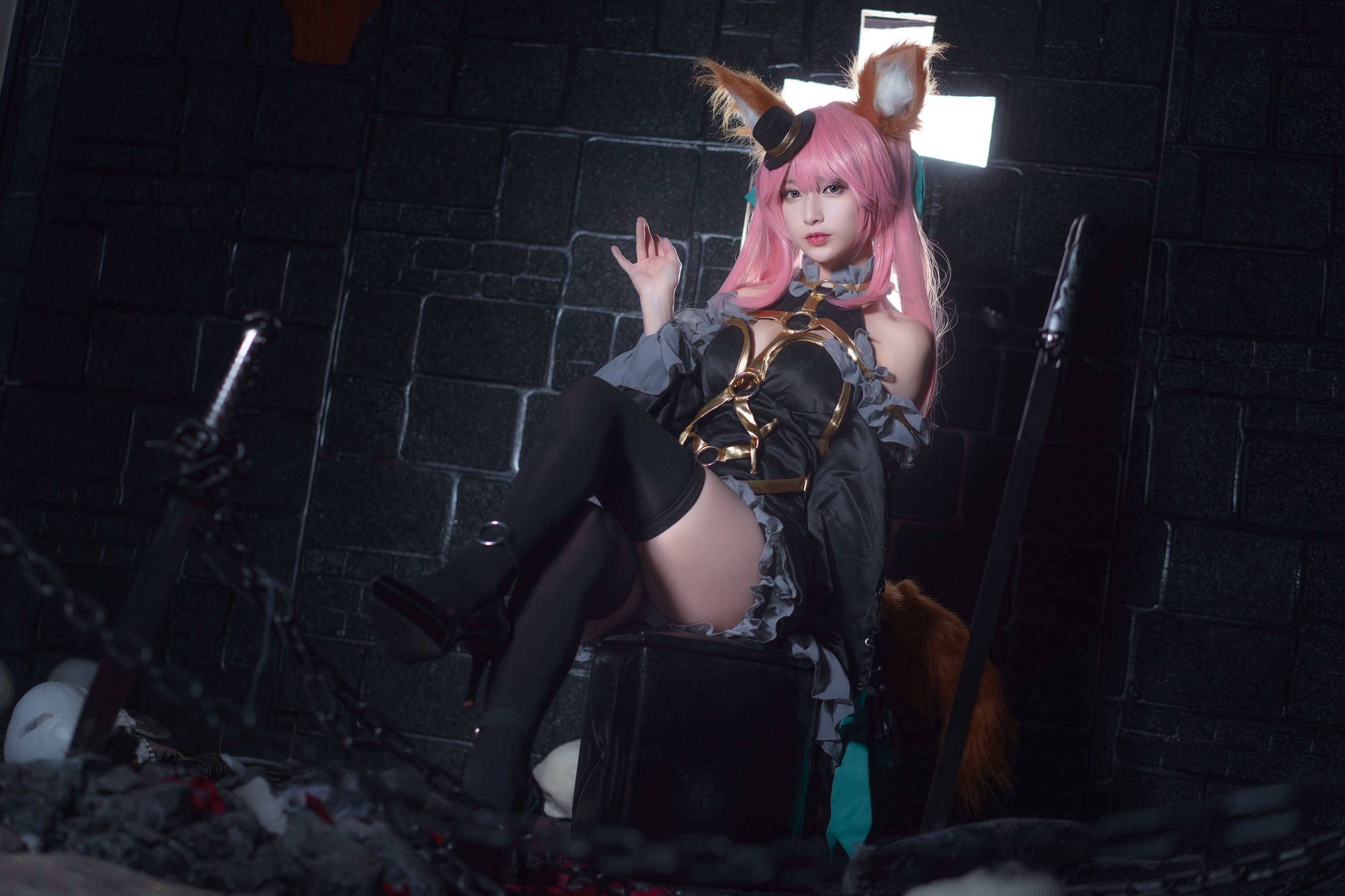 图片[2]-[Cosplay写真] 动漫博主铁板烧鬼舞w – 玉藻前 魔术-蕾丝百合网-美图分享,Cosplay美图,私房写真,套图下载