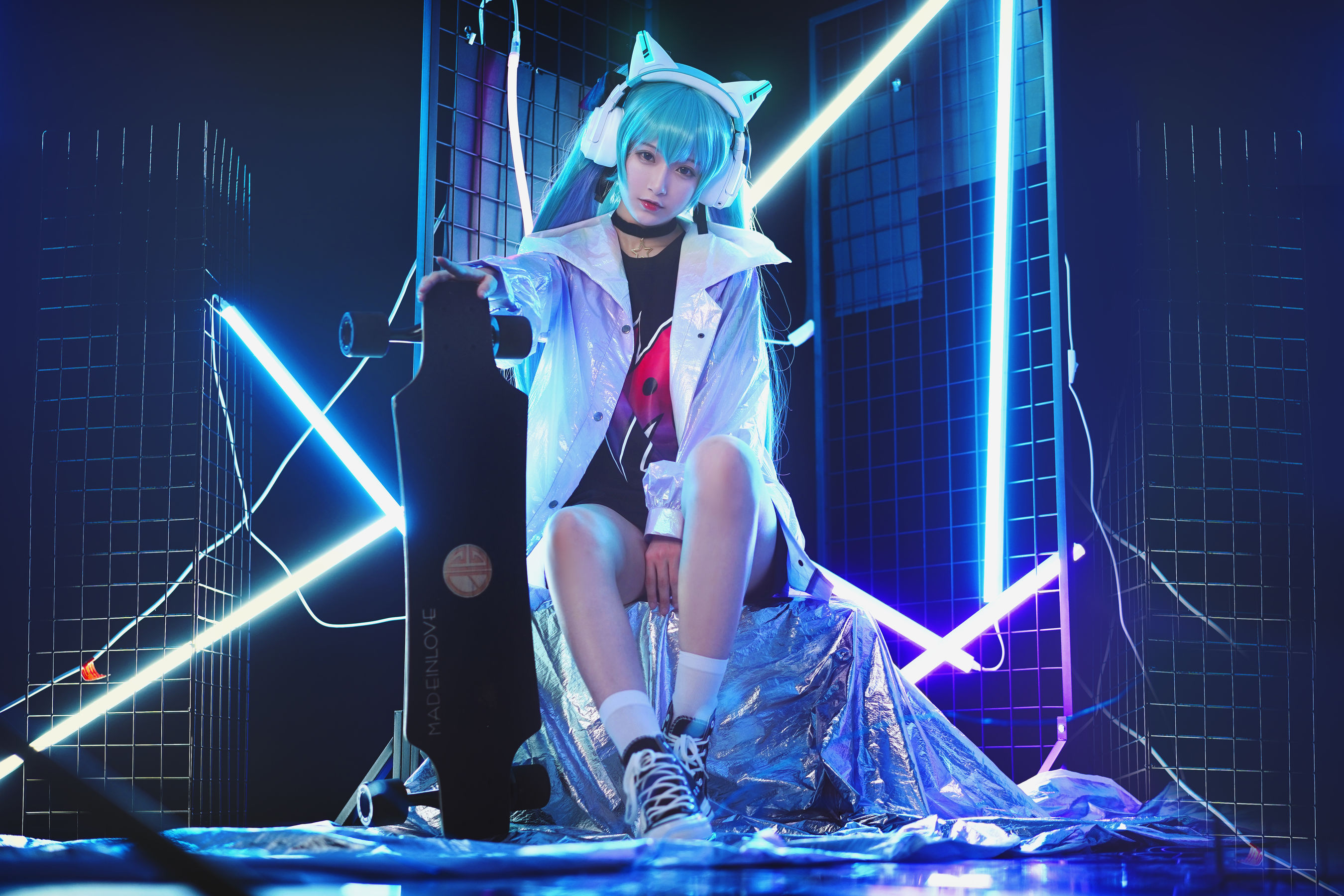 图片[3]-[Cosplay写真] 动漫博主铁板烧鬼舞w – 妖舞耳机miku-蕾丝百合网-美图分享,Cosplay美图,私房写真,套图下载