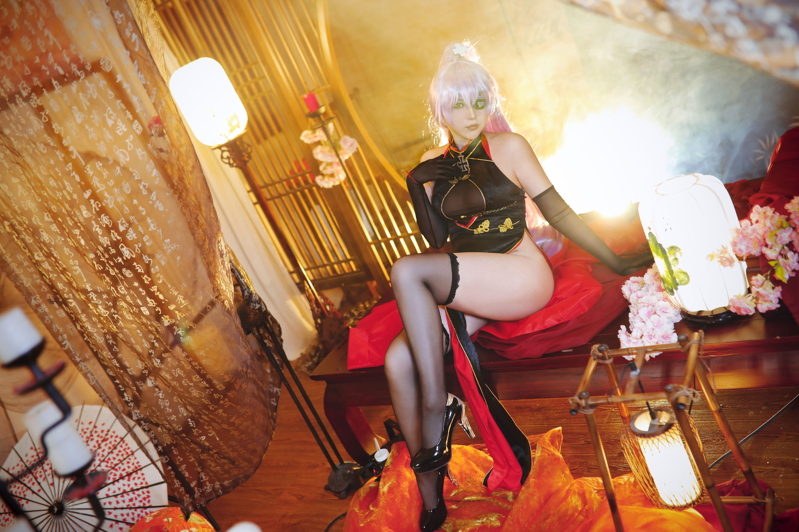 图片[8]-[网红COSER写真] 小容仔咕咕咕 – 沙恩霍斯特旗袍-秀臀网-高品质图集网