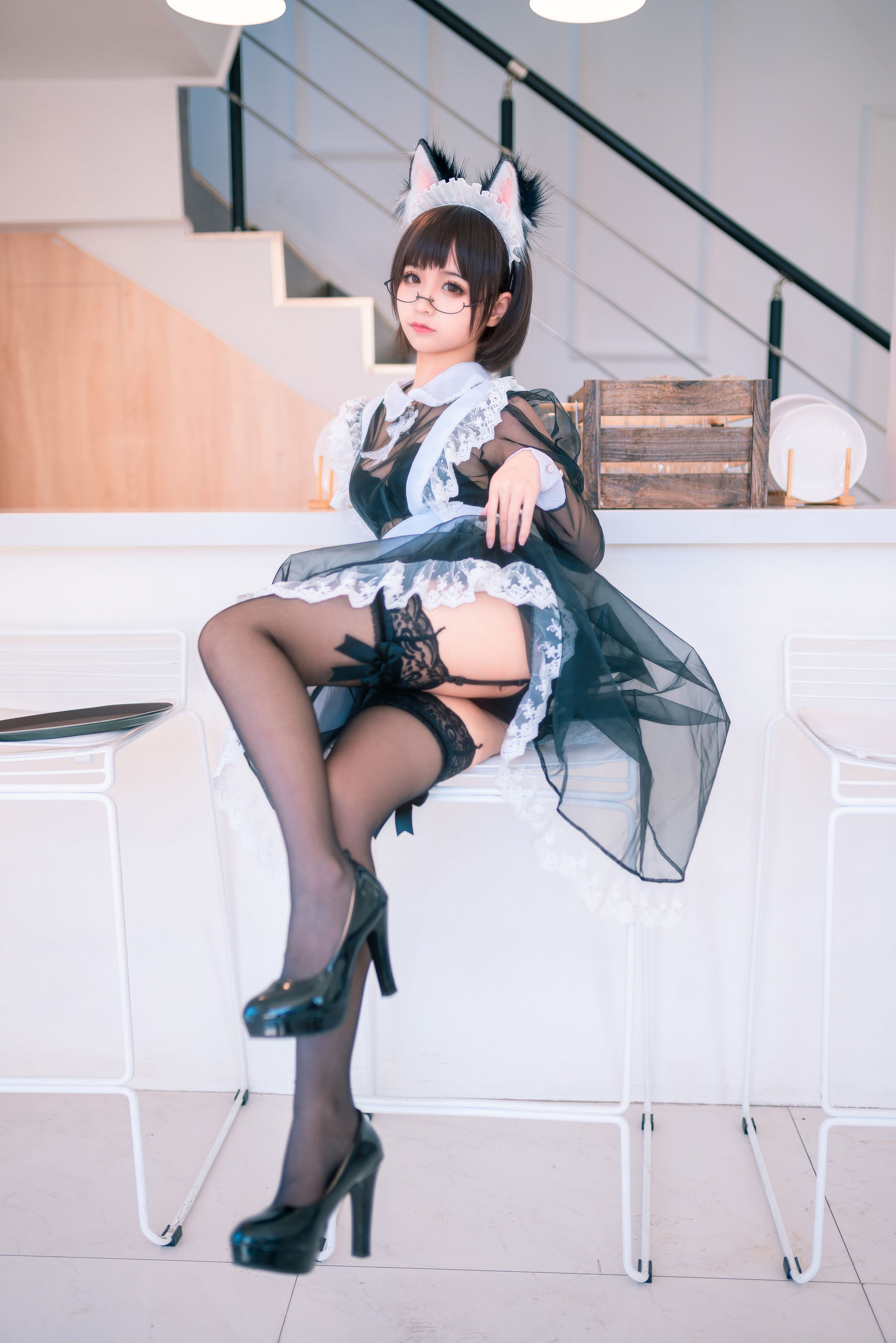 图片[8]-[Cosplay写真] 动漫博主蠢沫沫 – 透明女仆-秀臀网-高品质图集网