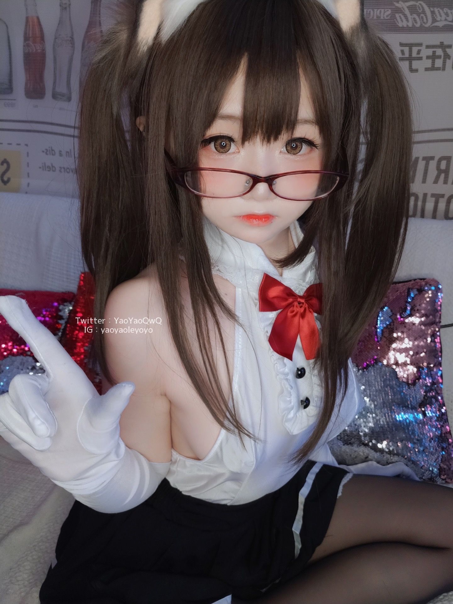 图片[7]-[网红COS] 萌妹子Coser摇摇乐yoyo – 黑色紧身衣-秀臀网-高品质图集网