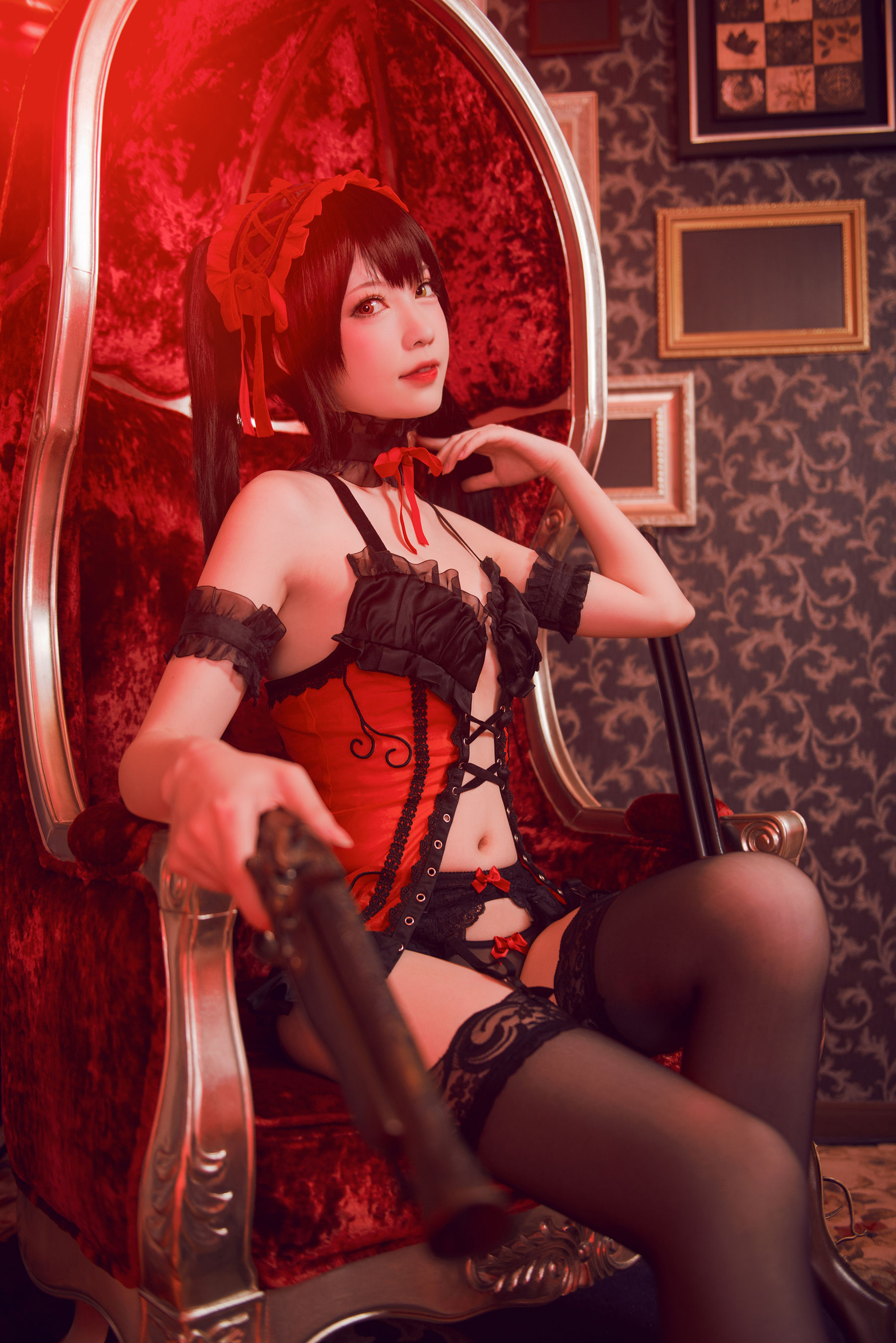 图片[2]-[COS福利] 大胸萌妹妖少you1 – 时崎狂三-蕾丝百合网-美图分享,Cosplay美图,私房写真,套图下载
